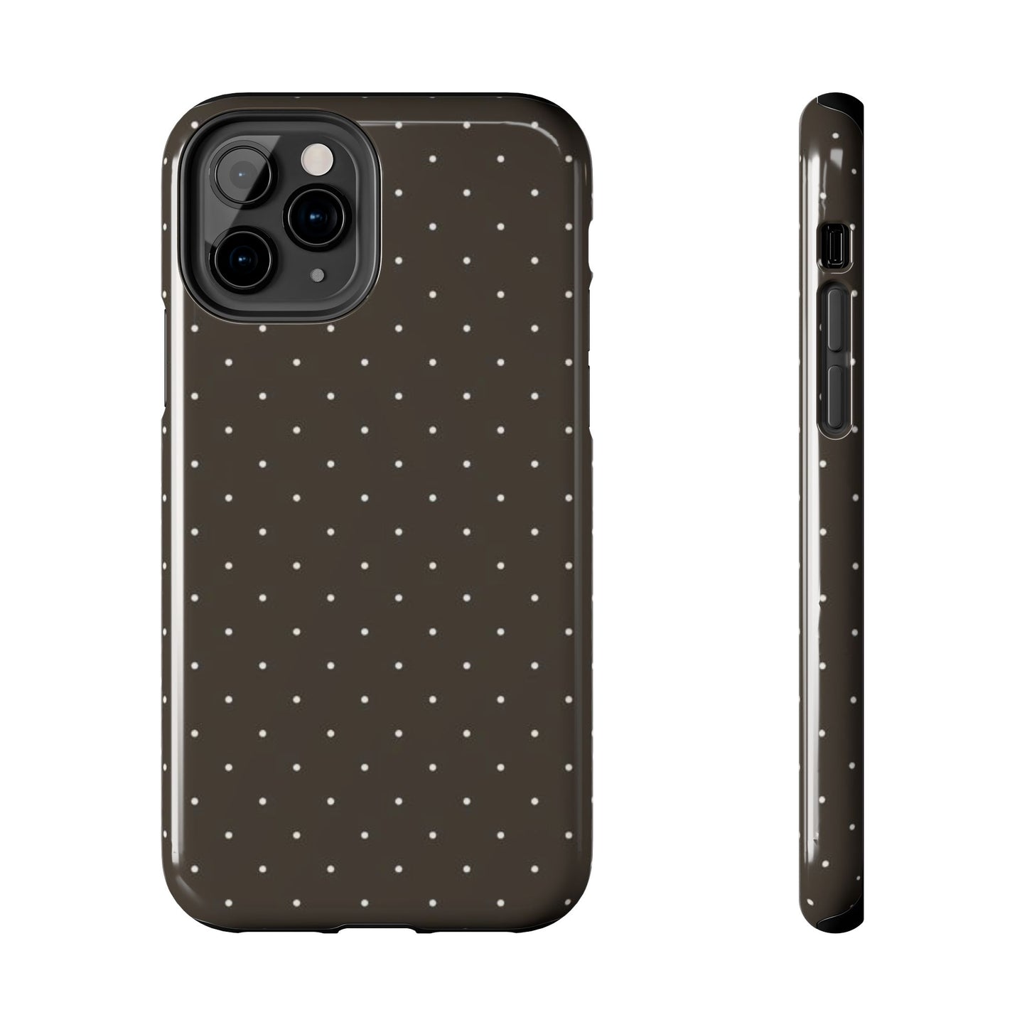 Brown Mini Polka Dot - Protective Phone Case