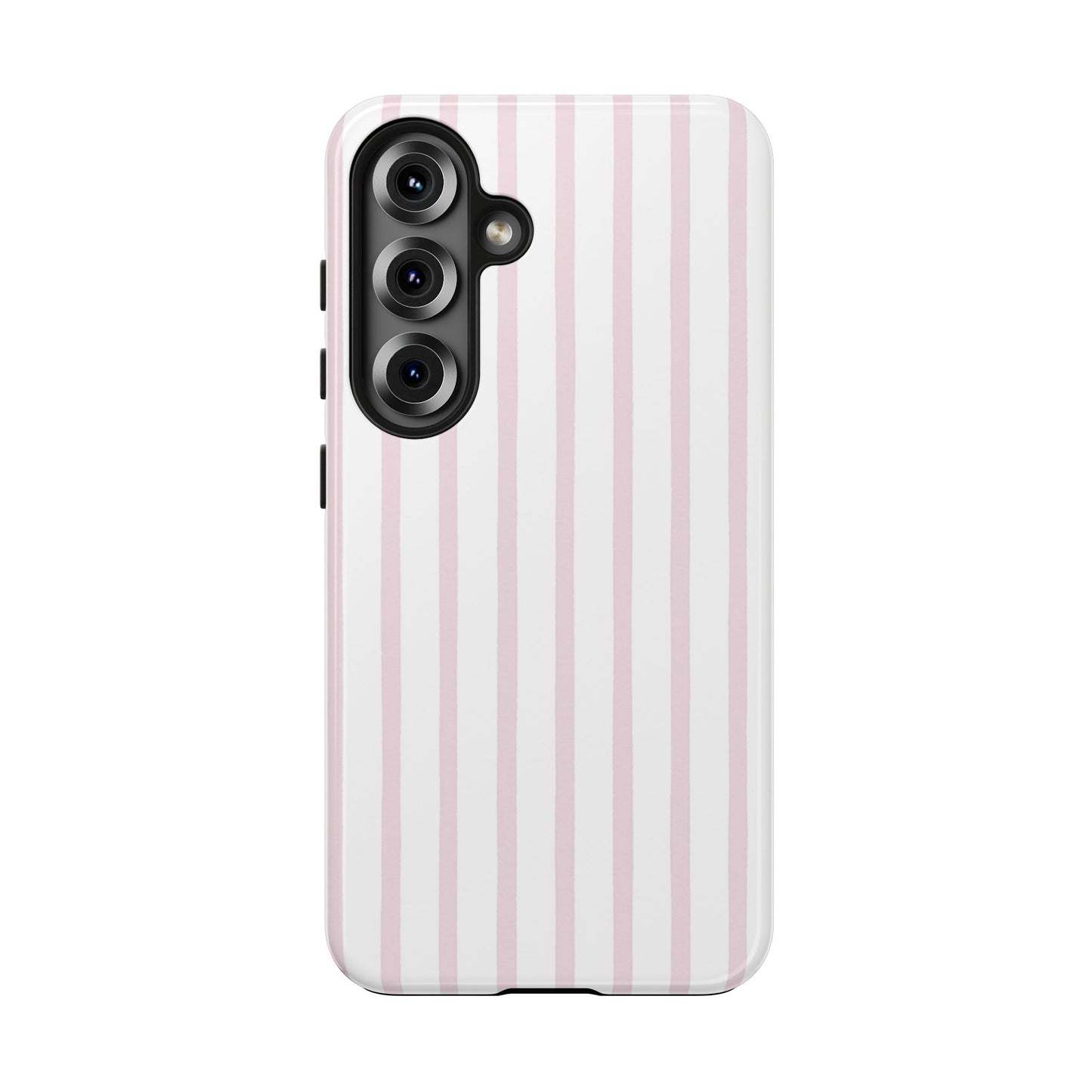 Pink Vertical Stripes - Protective Phone Case