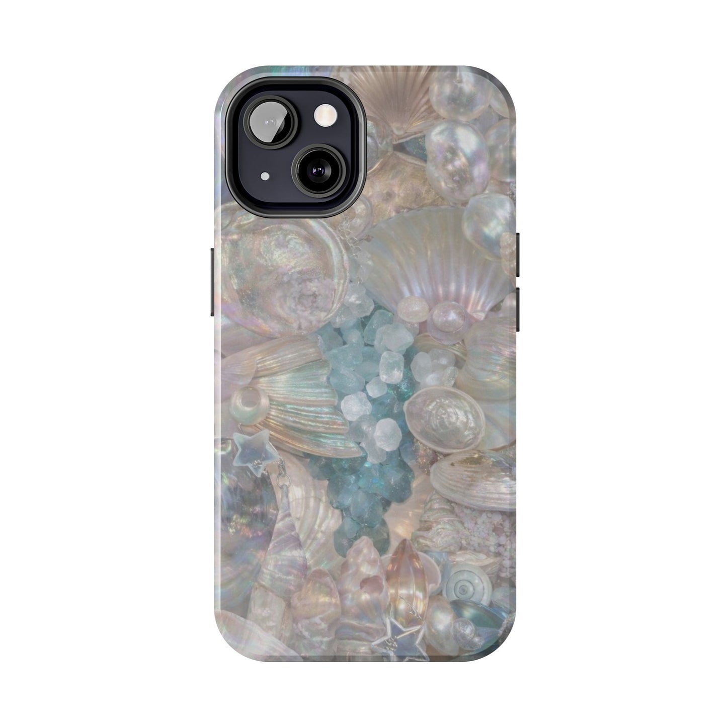 Aquamarine and Shells - Protective Phone Case