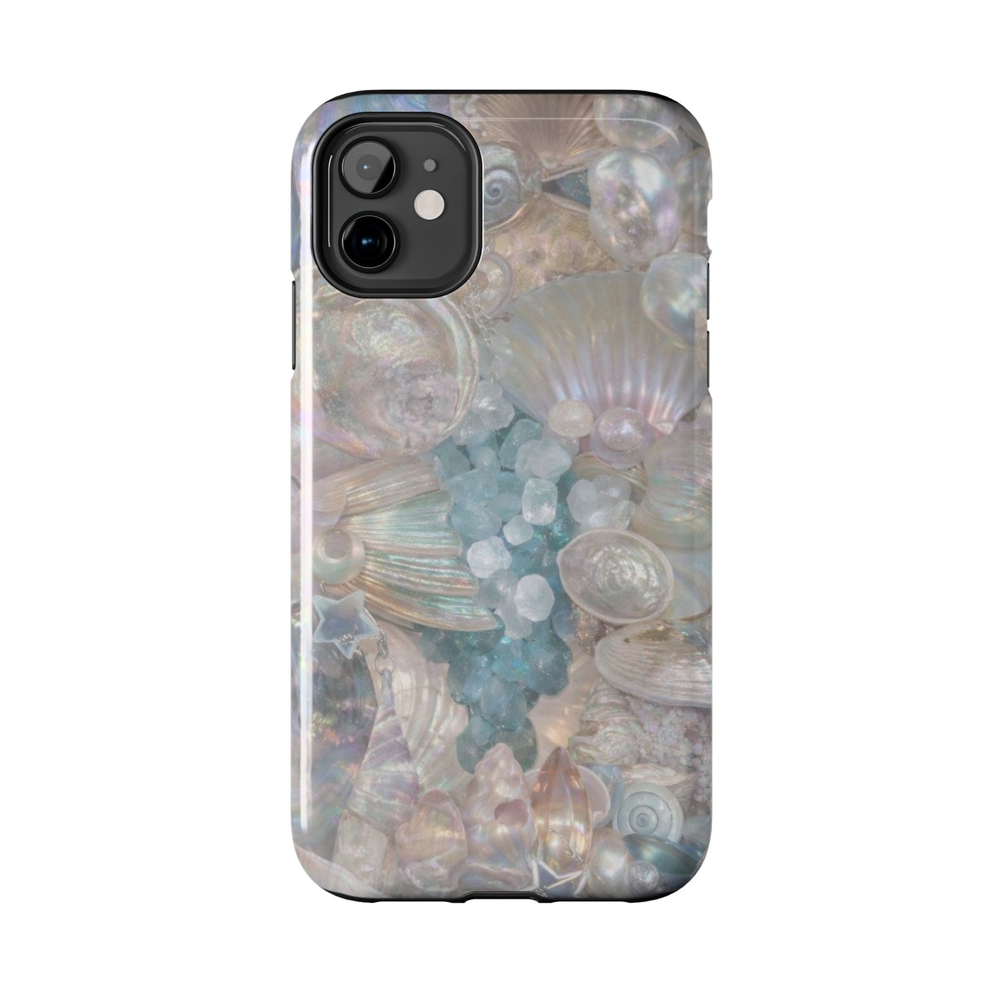 Aquamarine and Shells - Protective Phone Case