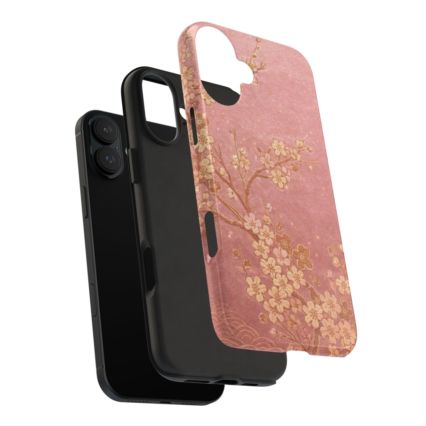 Pink Gold Cherry Blossom - Protective Phone Case
