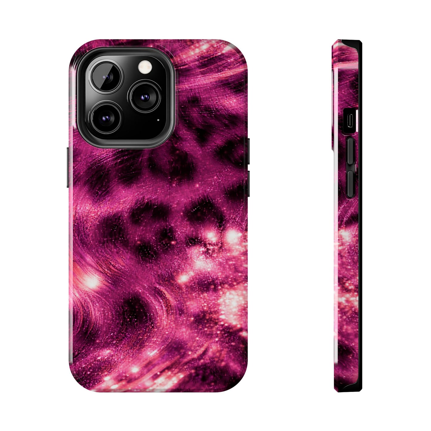 Magenta Y2K Leopard - Protective Phone Case