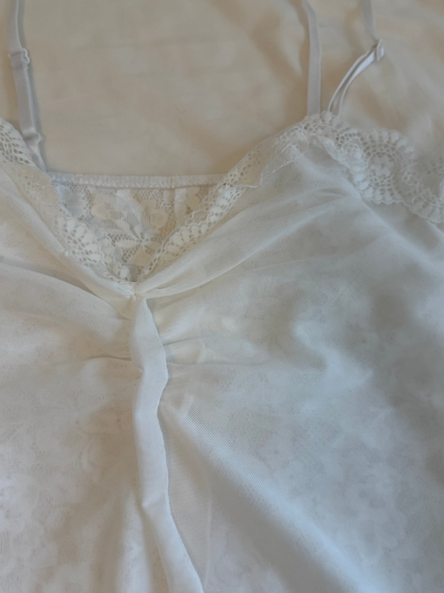 White Cami with Lace