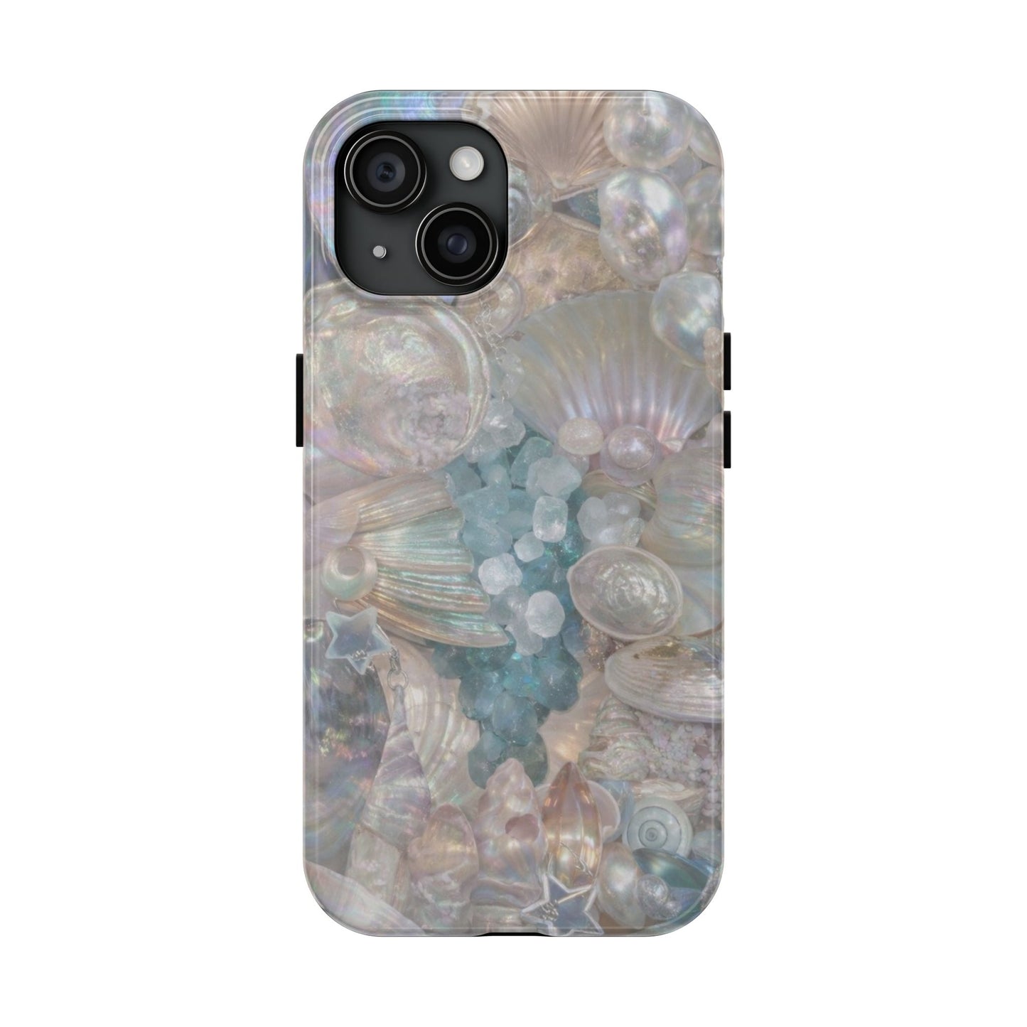Aquamarine and Shells - Protective Phone Case