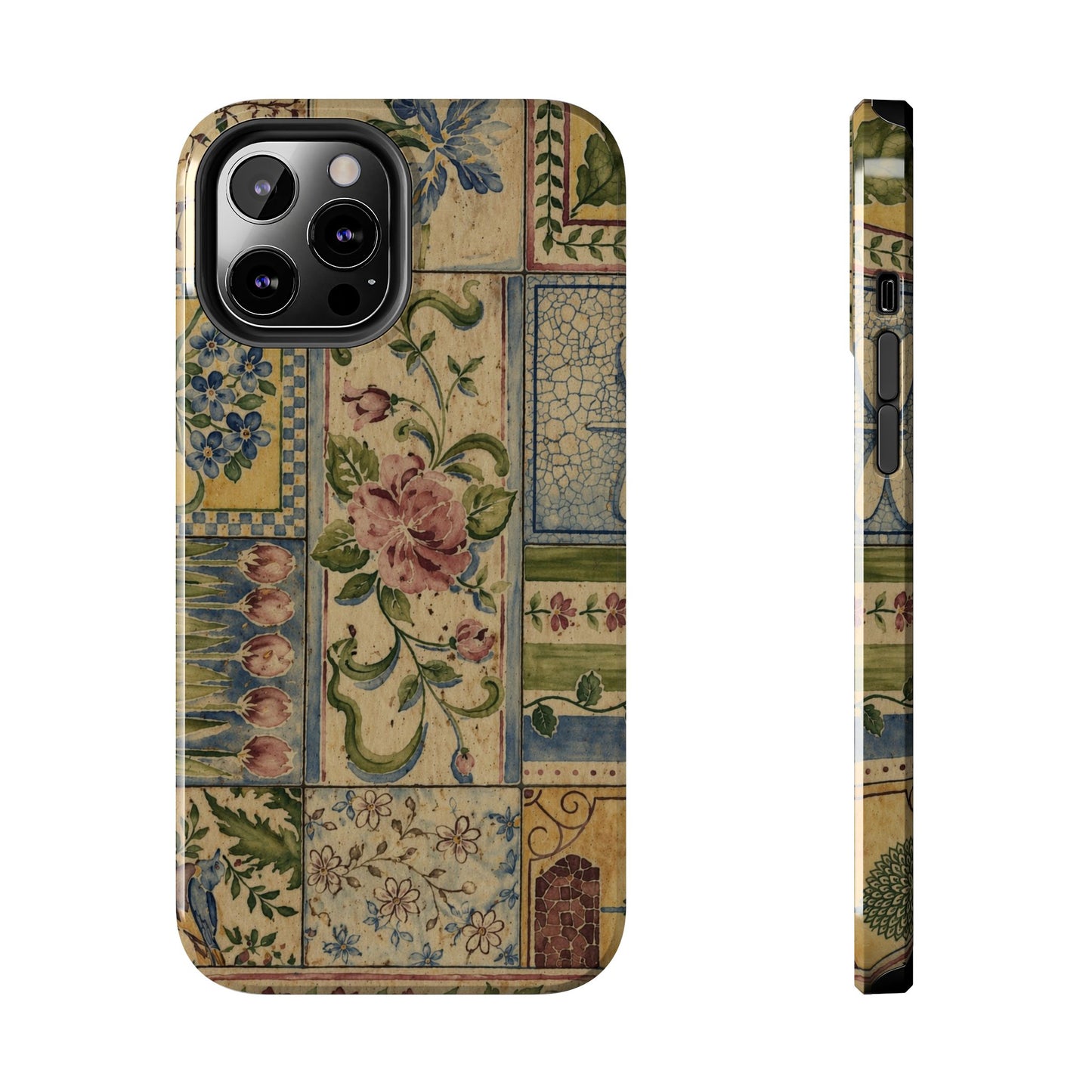 Vintage Floral Patchwork - Protective Phone Case