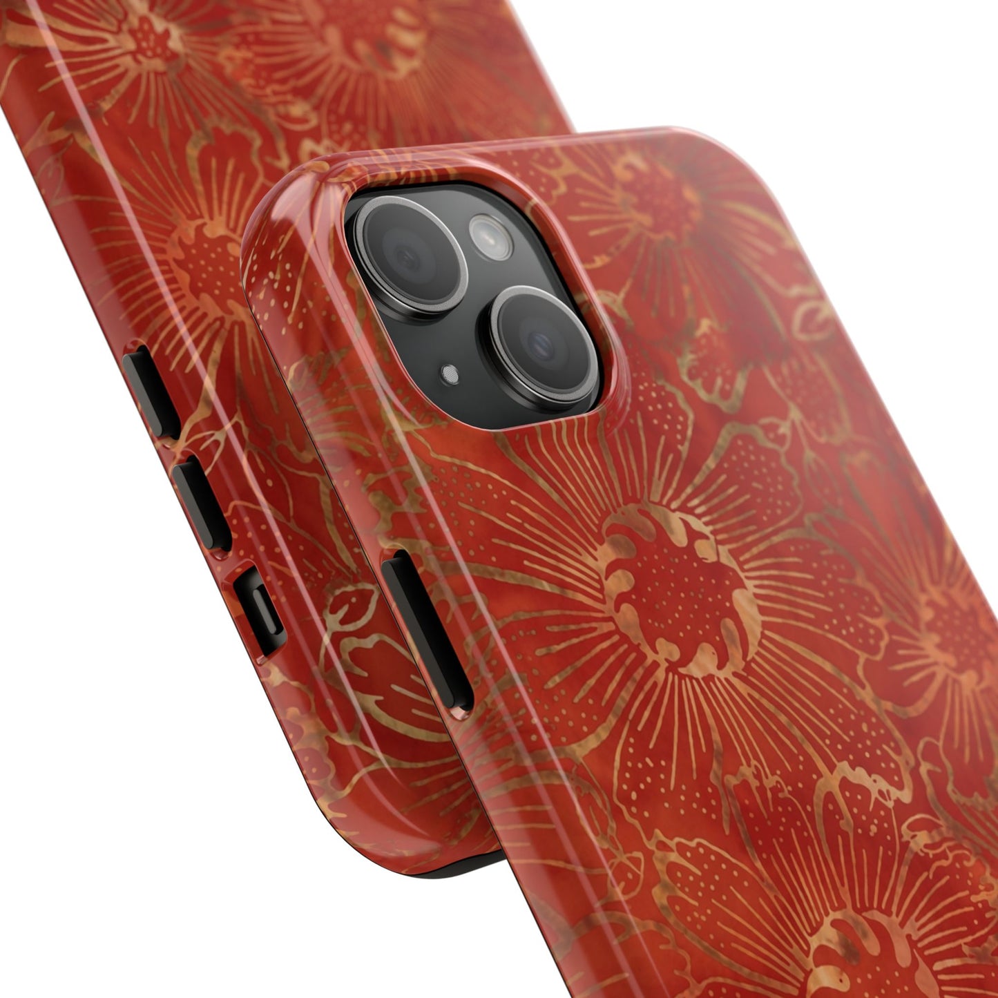 Radiant Red Florals - Protective Phone Case