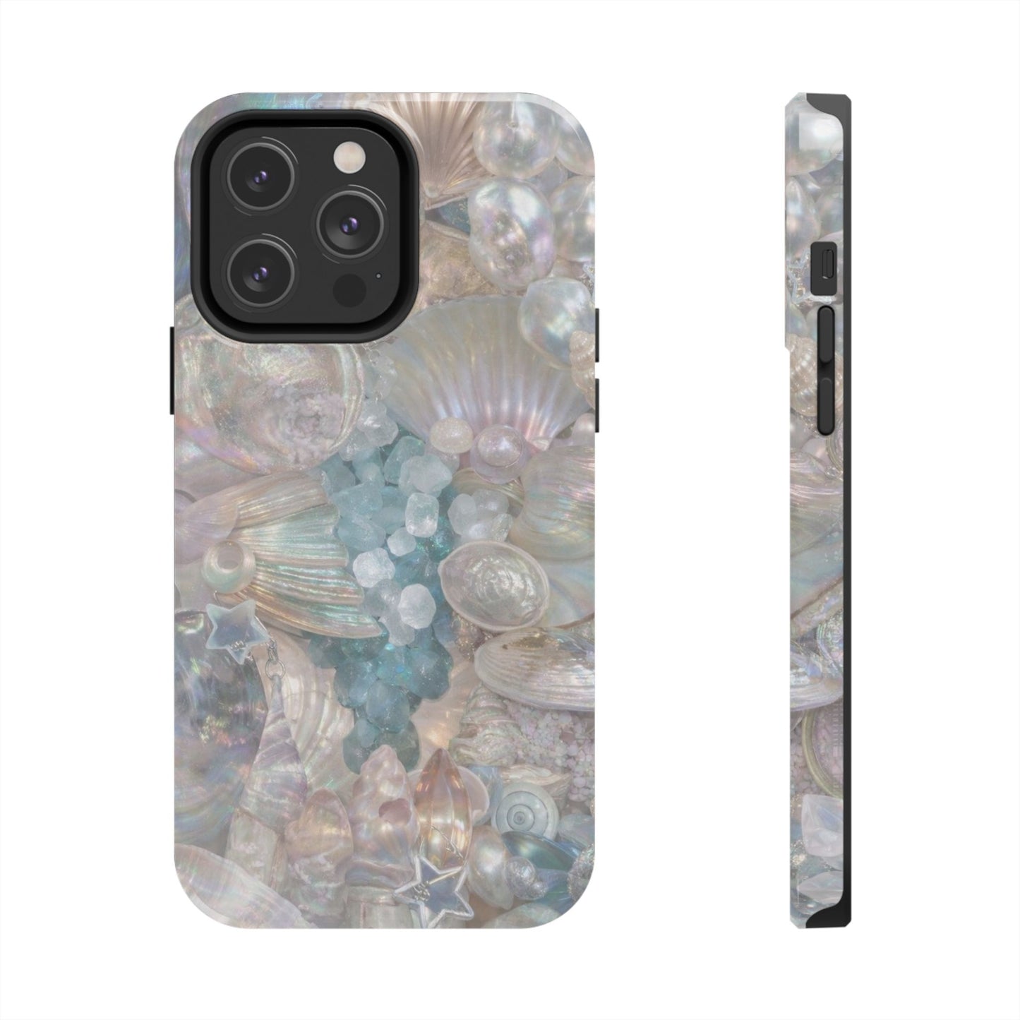 Aquamarine and Shells - Protective Phone Case