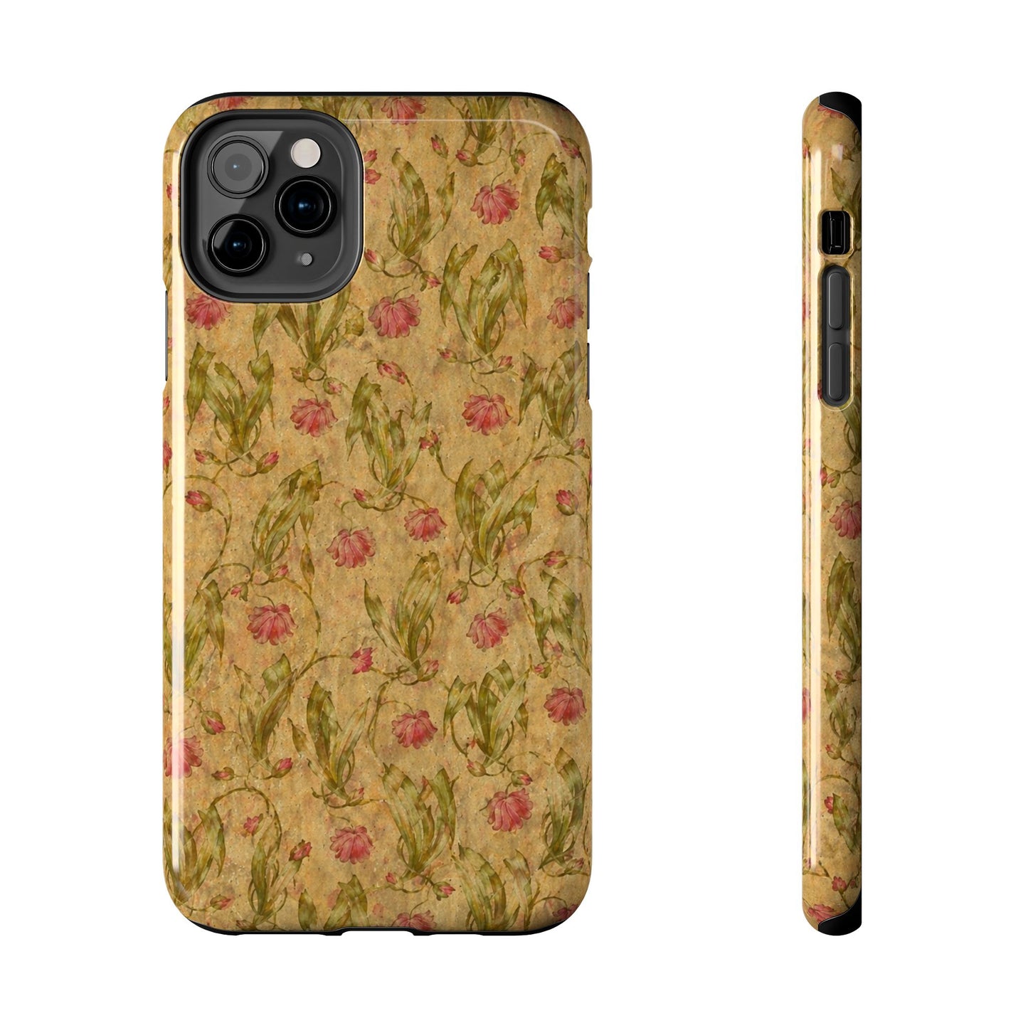 Roses on Aged Paper - Protective Phone Case