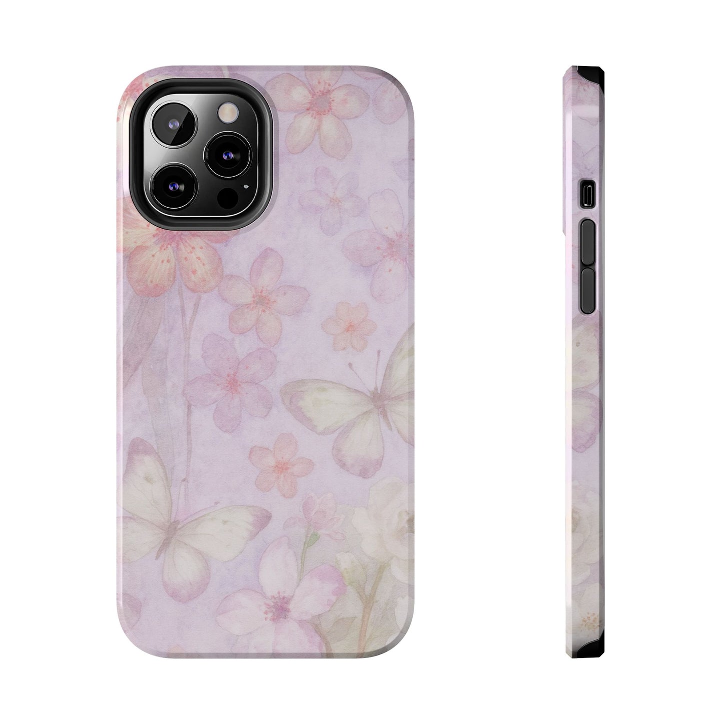 Lilac Butterfly - Protective Phone Case