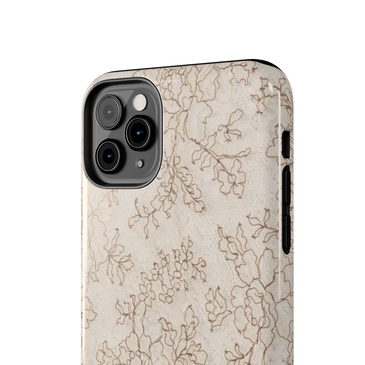 Vintage Beige Lace - Protective Phone Case