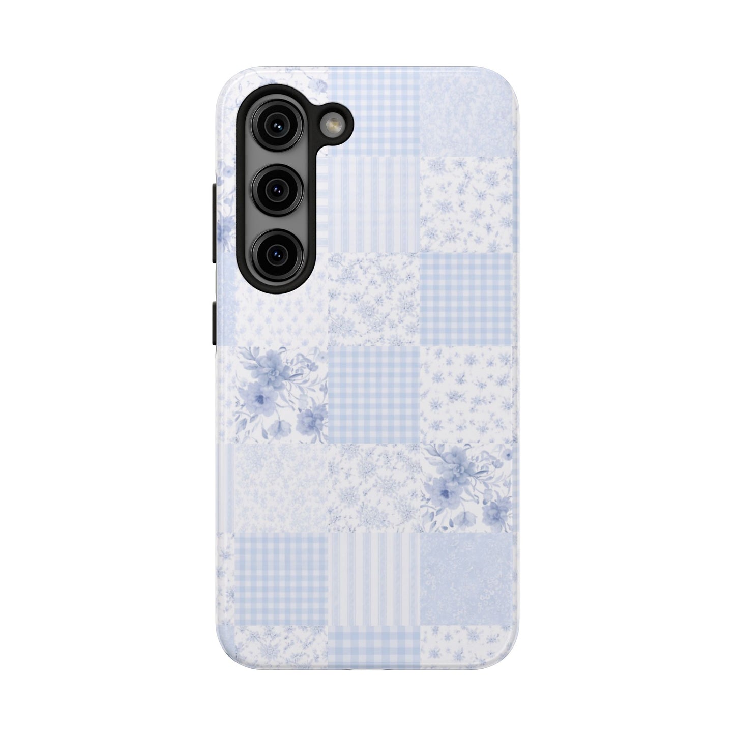Baby Blue Plaid - Protective Phone Case