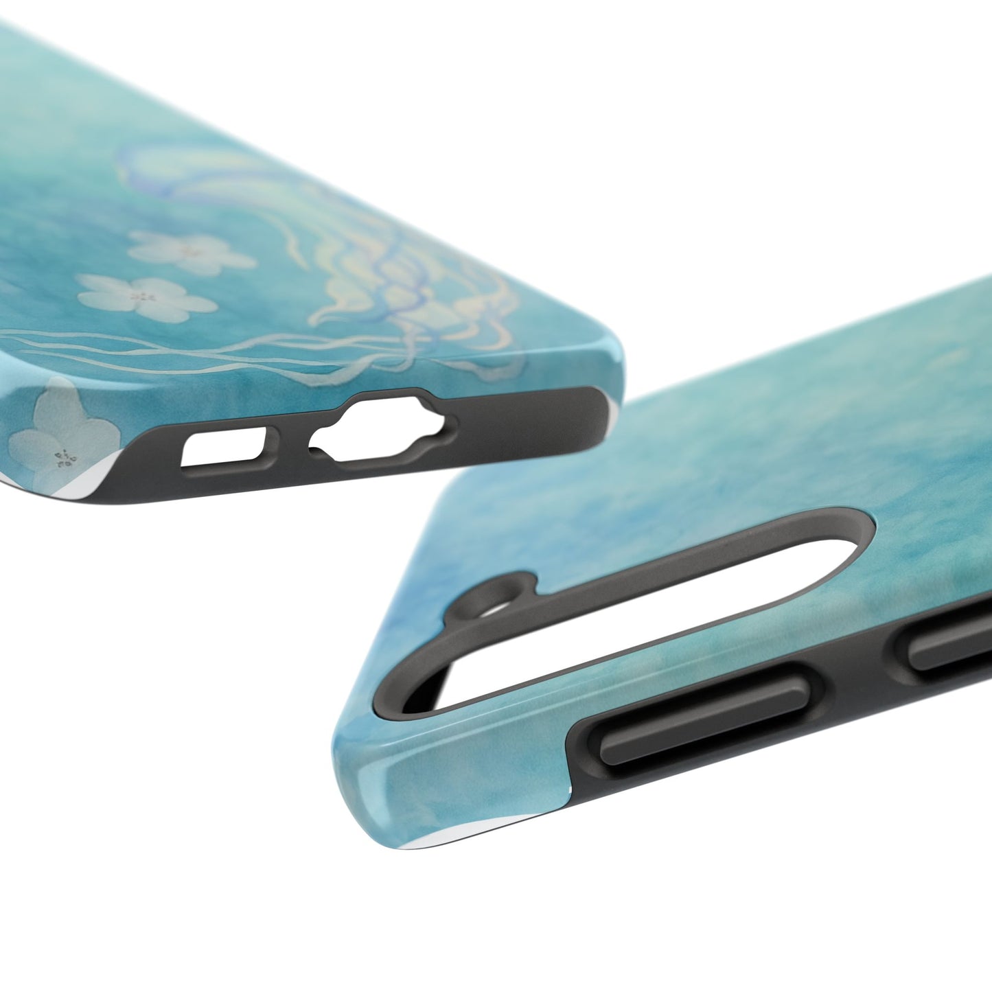 Sea-Blue Jellyfish - Protective Phone Case