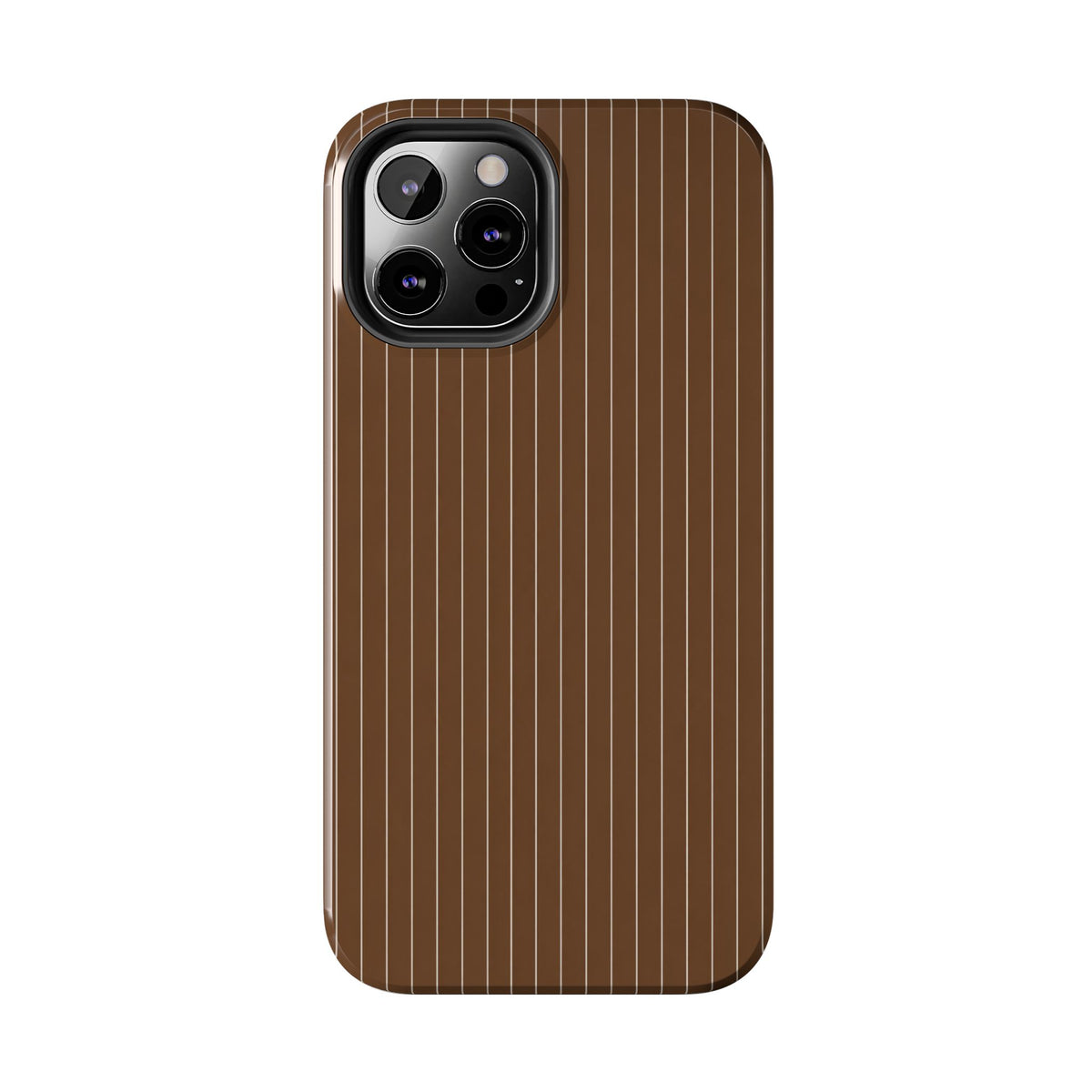 Brown Pinstripe - Protective Phone Case