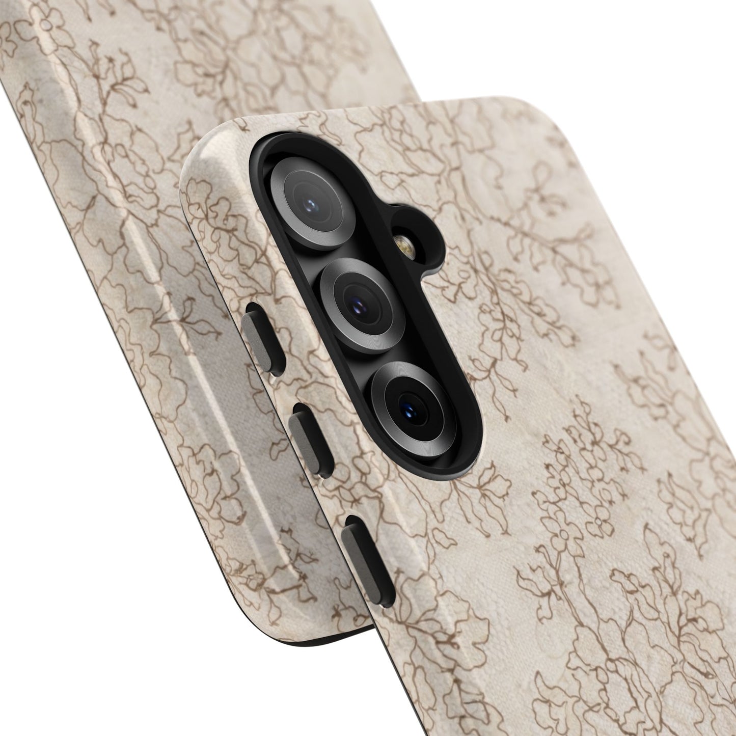 Vintage Beige Lace - Protective Phone Case