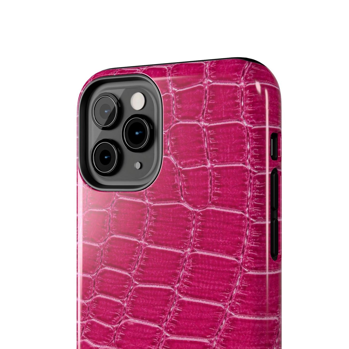 Pink Crocodile Pattern - Protective Phone Case