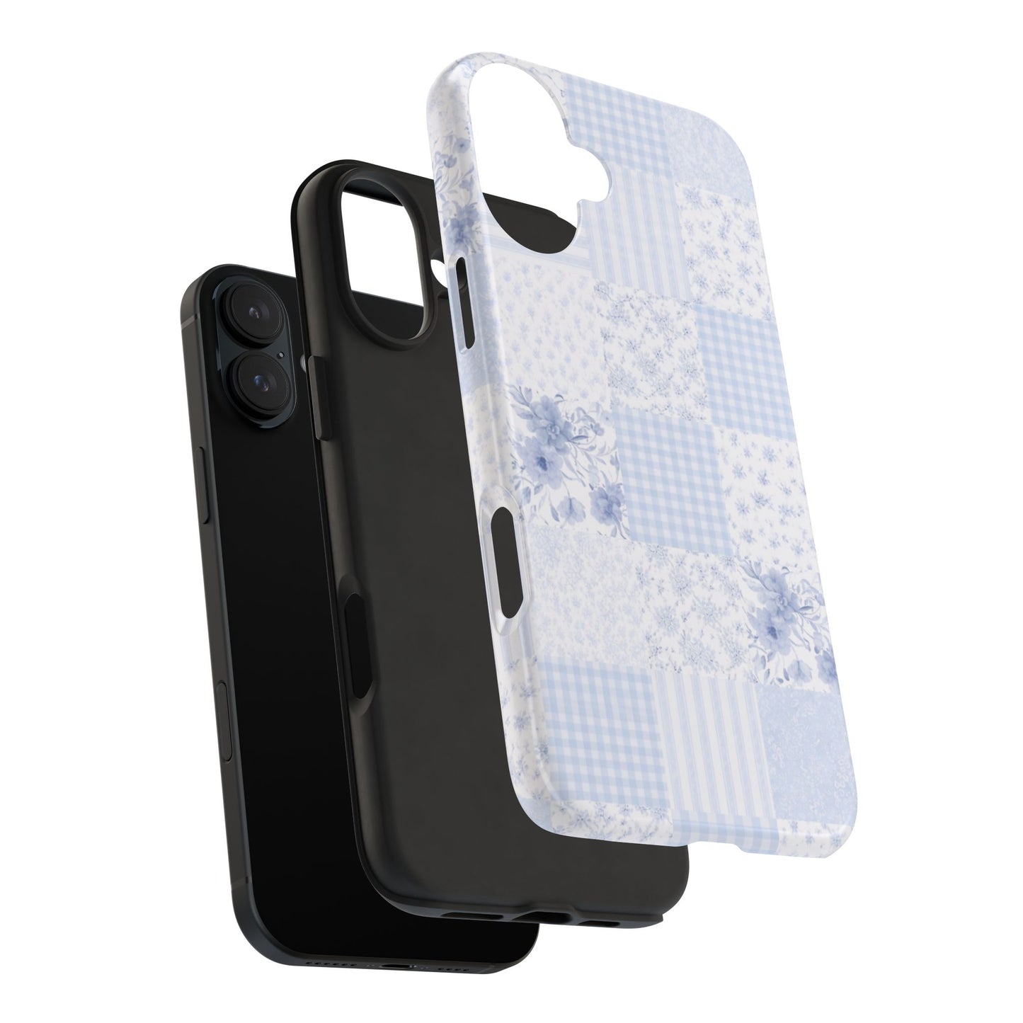 Baby Blue Plaid - Protective Phone Case