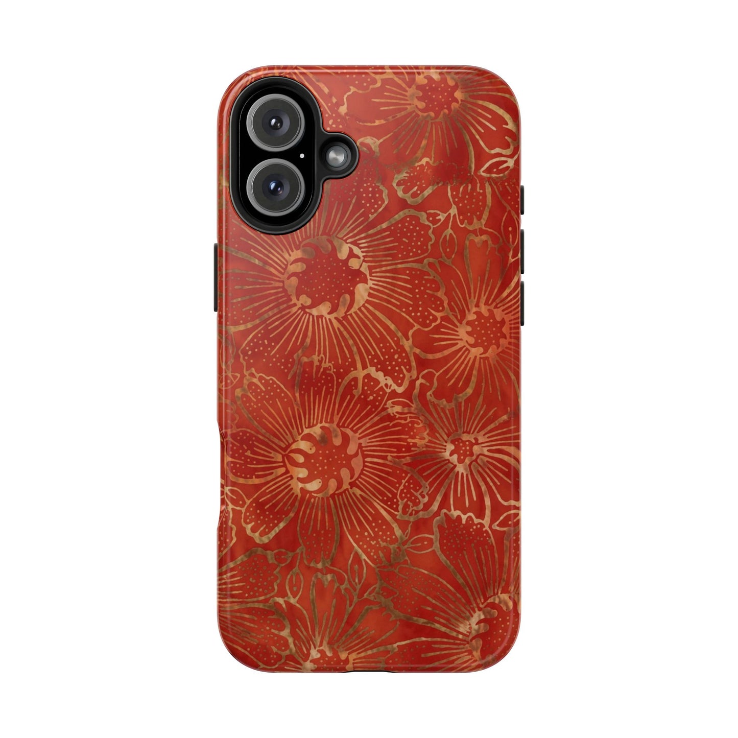 Radiant Red Florals - Protective Phone Case