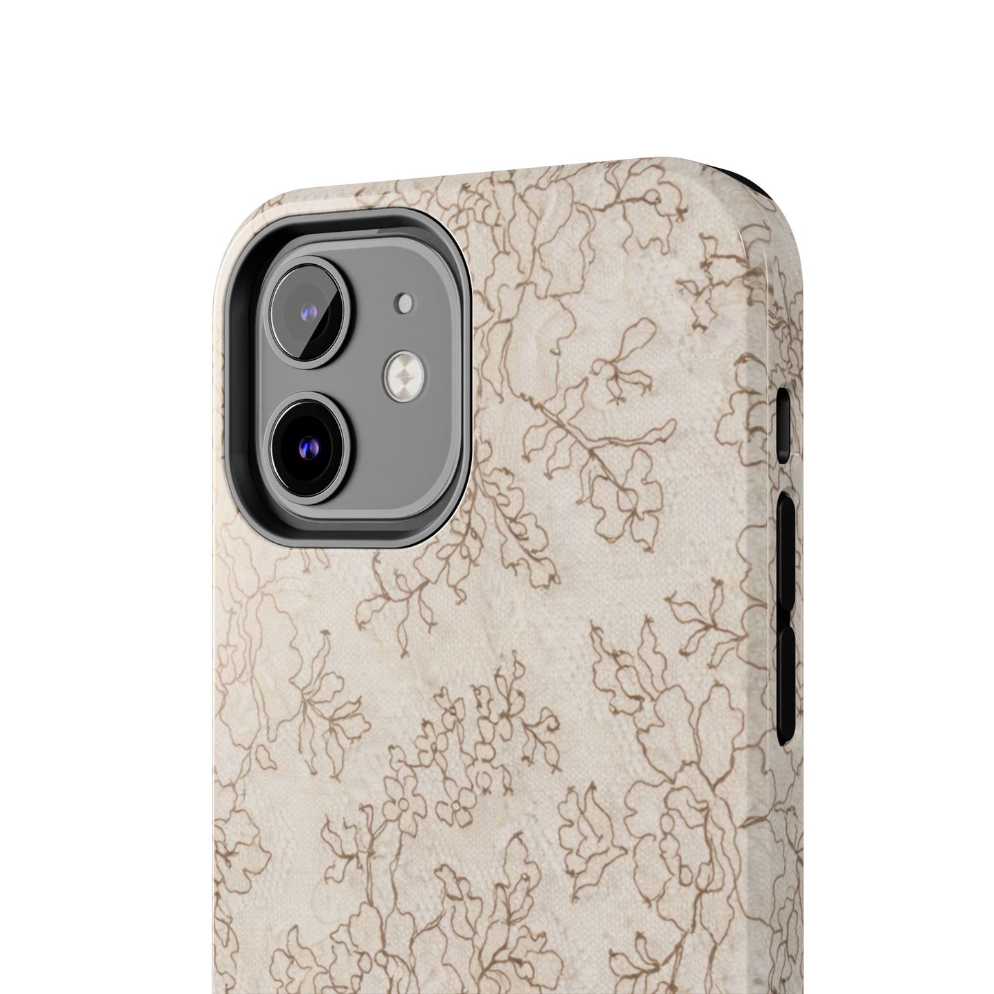 Vintage Beige Lace - Protective Phone Case