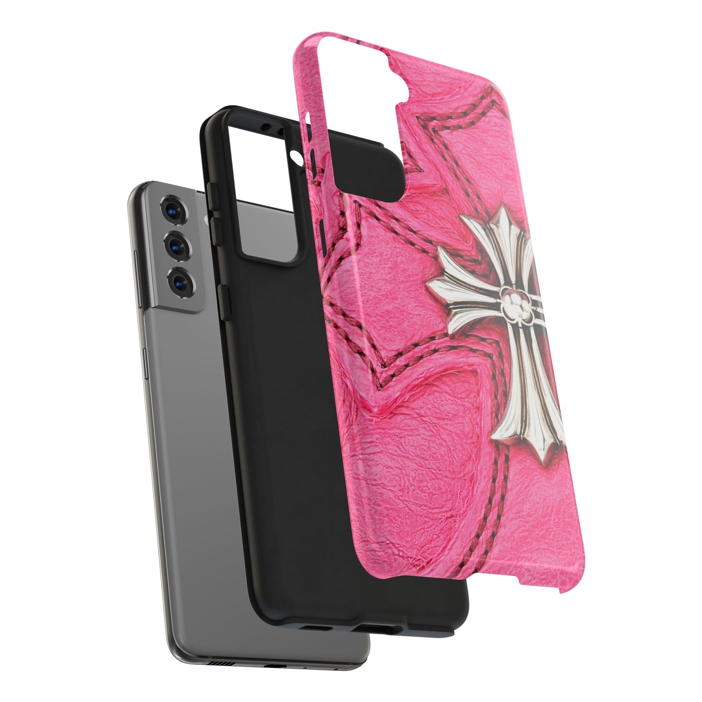 Pink Cross - Protective Phone Case