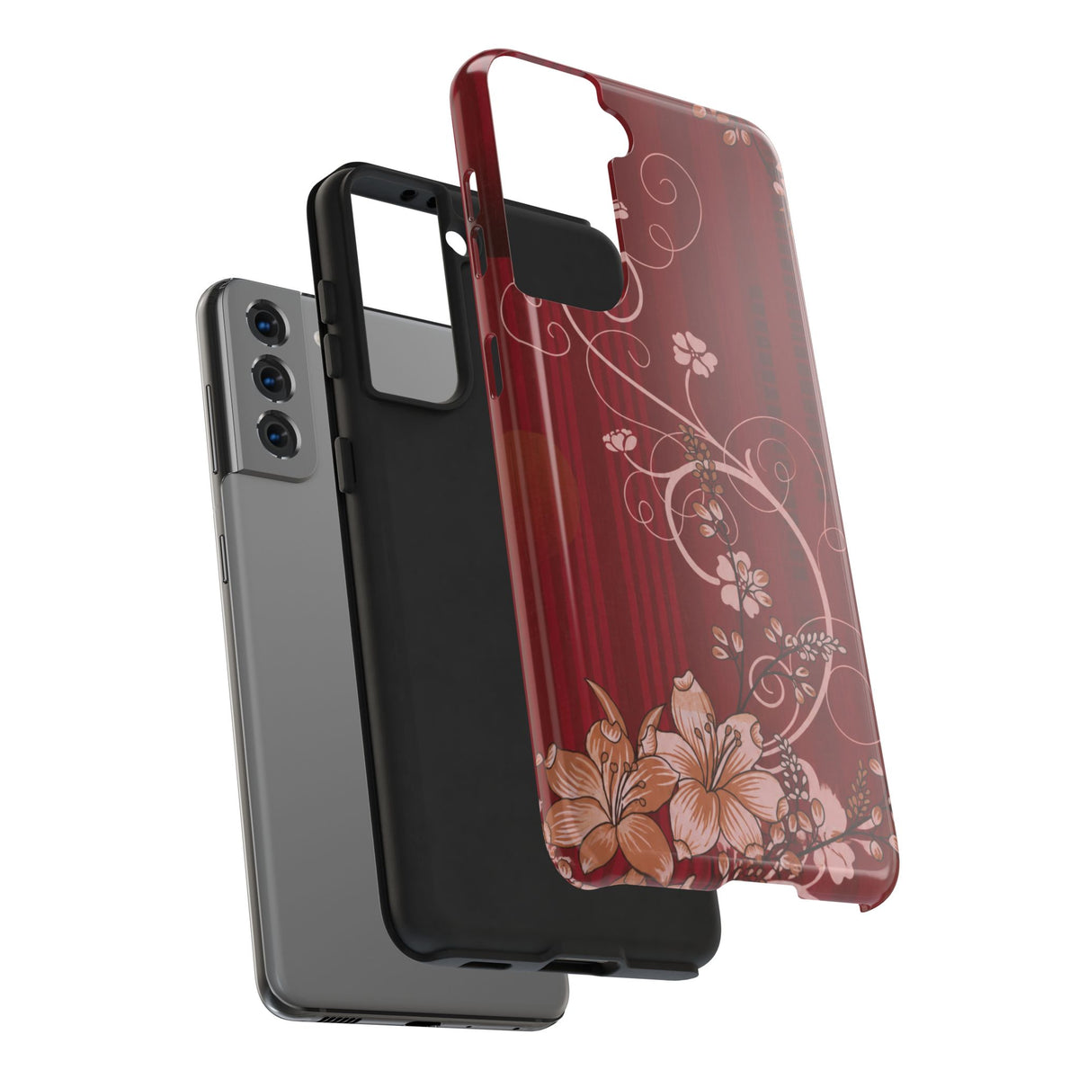 Crimson Bloom - Protective Phone Case