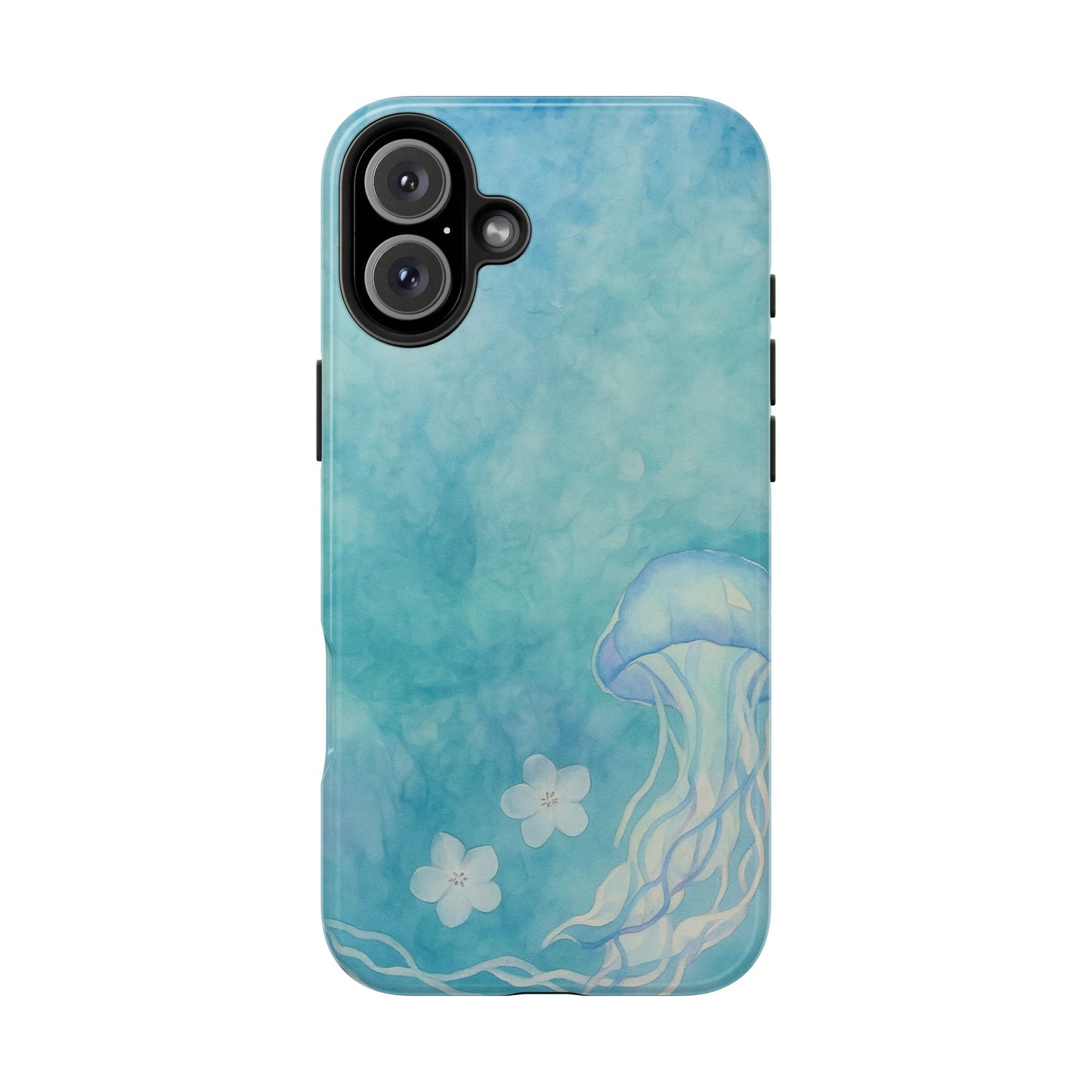 Sea-Blue Jellyfish - Protective Phone Case
