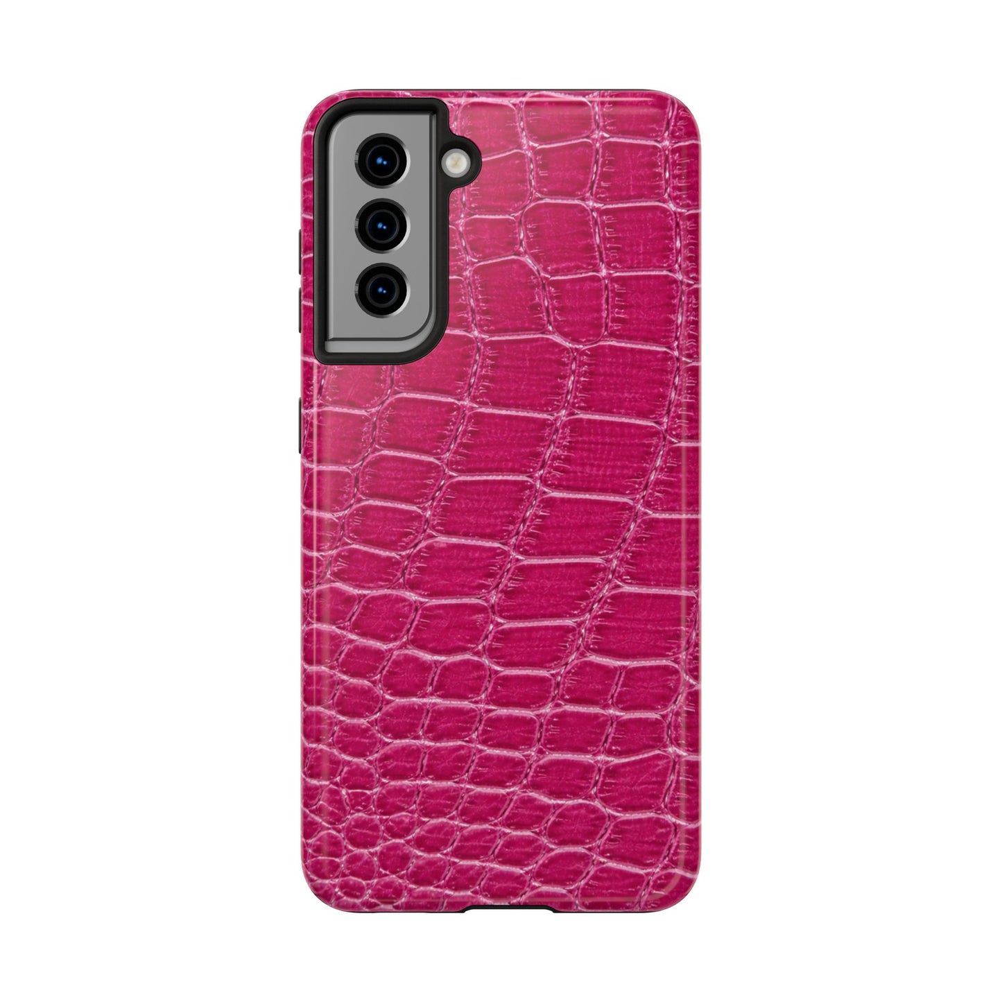 Pink Crocodile Pattern - Protective Phone Case