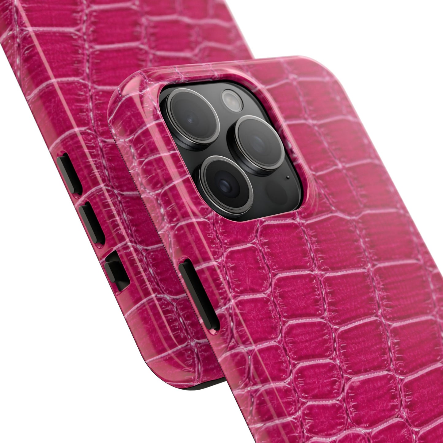 Pink Crocodile Pattern - Protective Phone Case