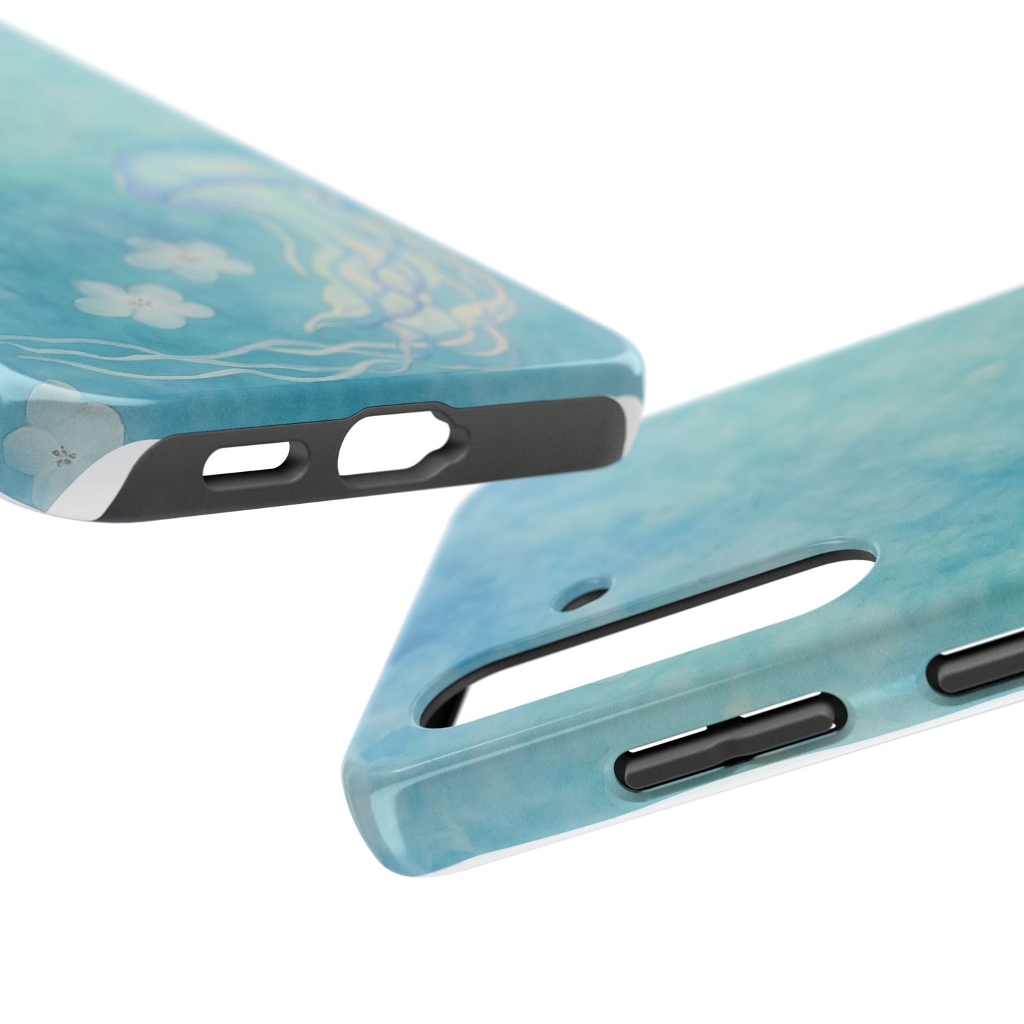Sea-Blue Jellyfish - Protective Phone Case