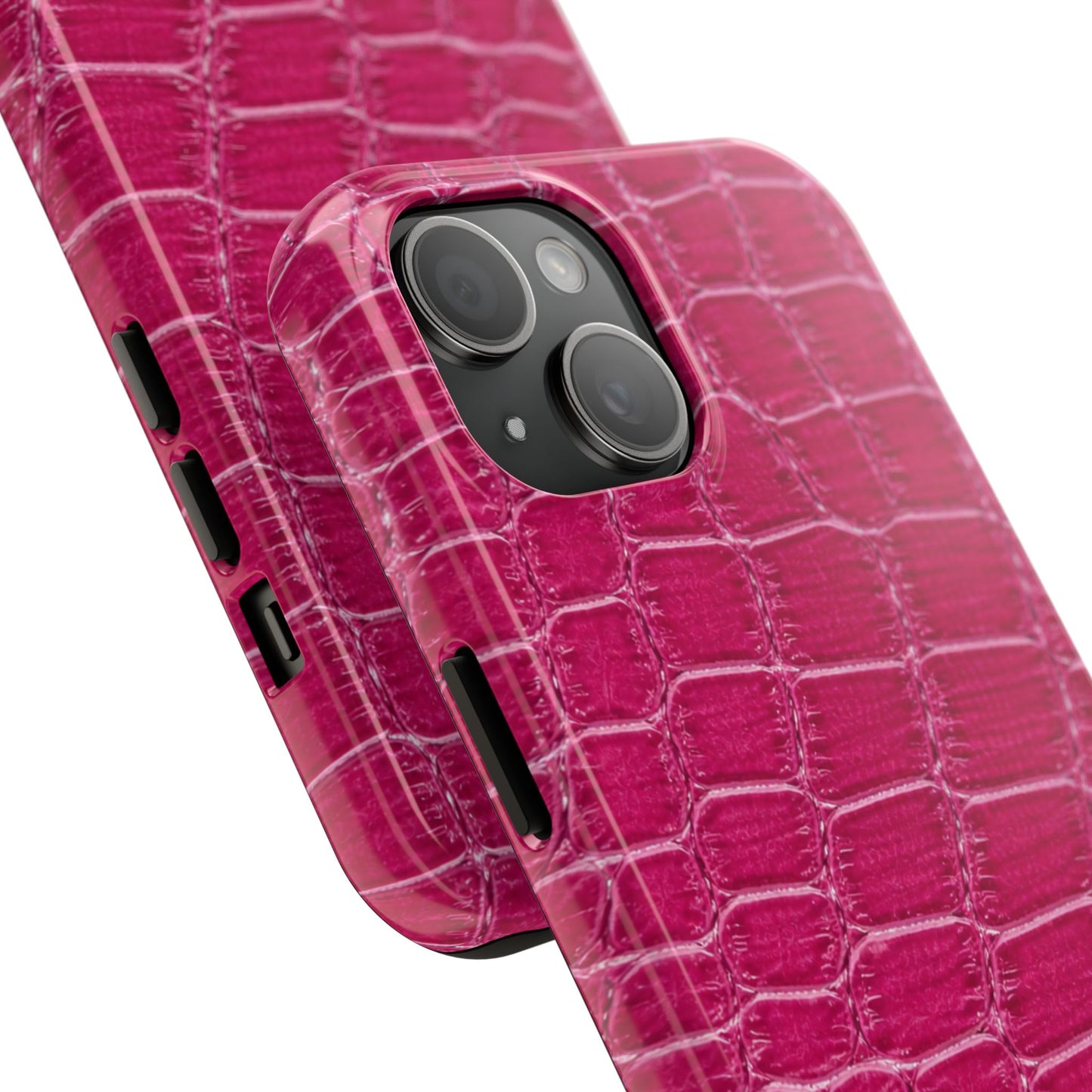 Pink Crocodile Pattern - Protective Phone Case