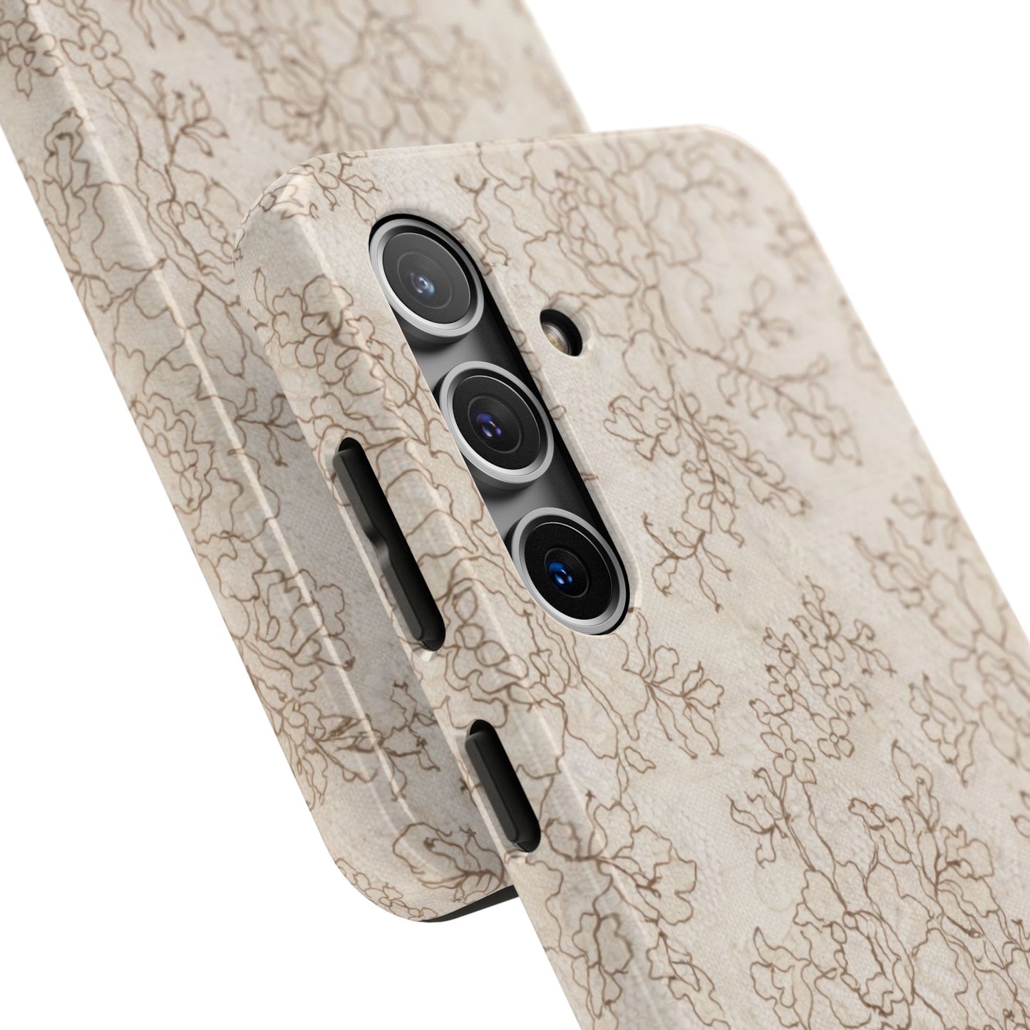 Vintage Beige Lace - Protective Phone Case