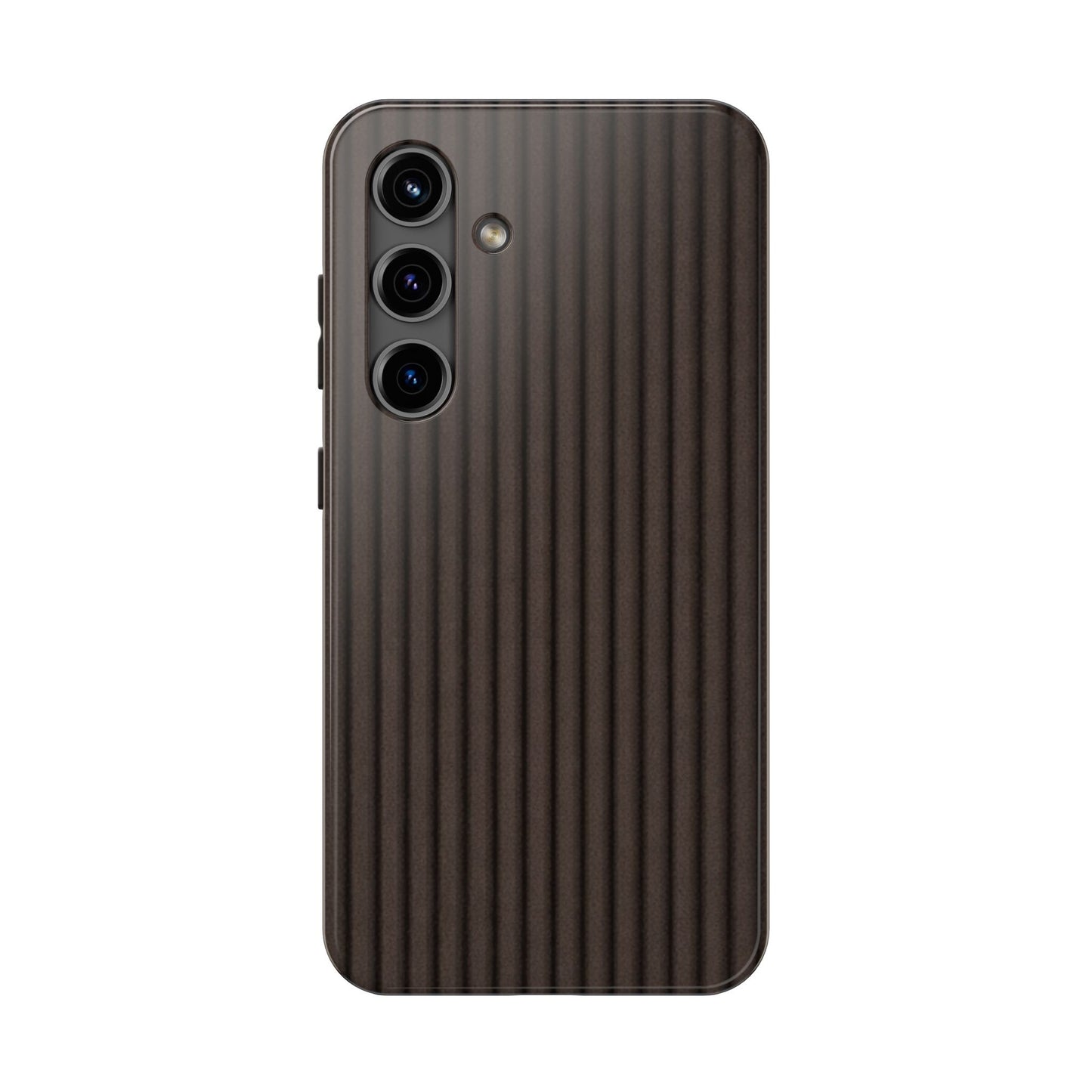 Ribbed Dark Brown Tough Phone Case – Slim Protective Mobile Cover