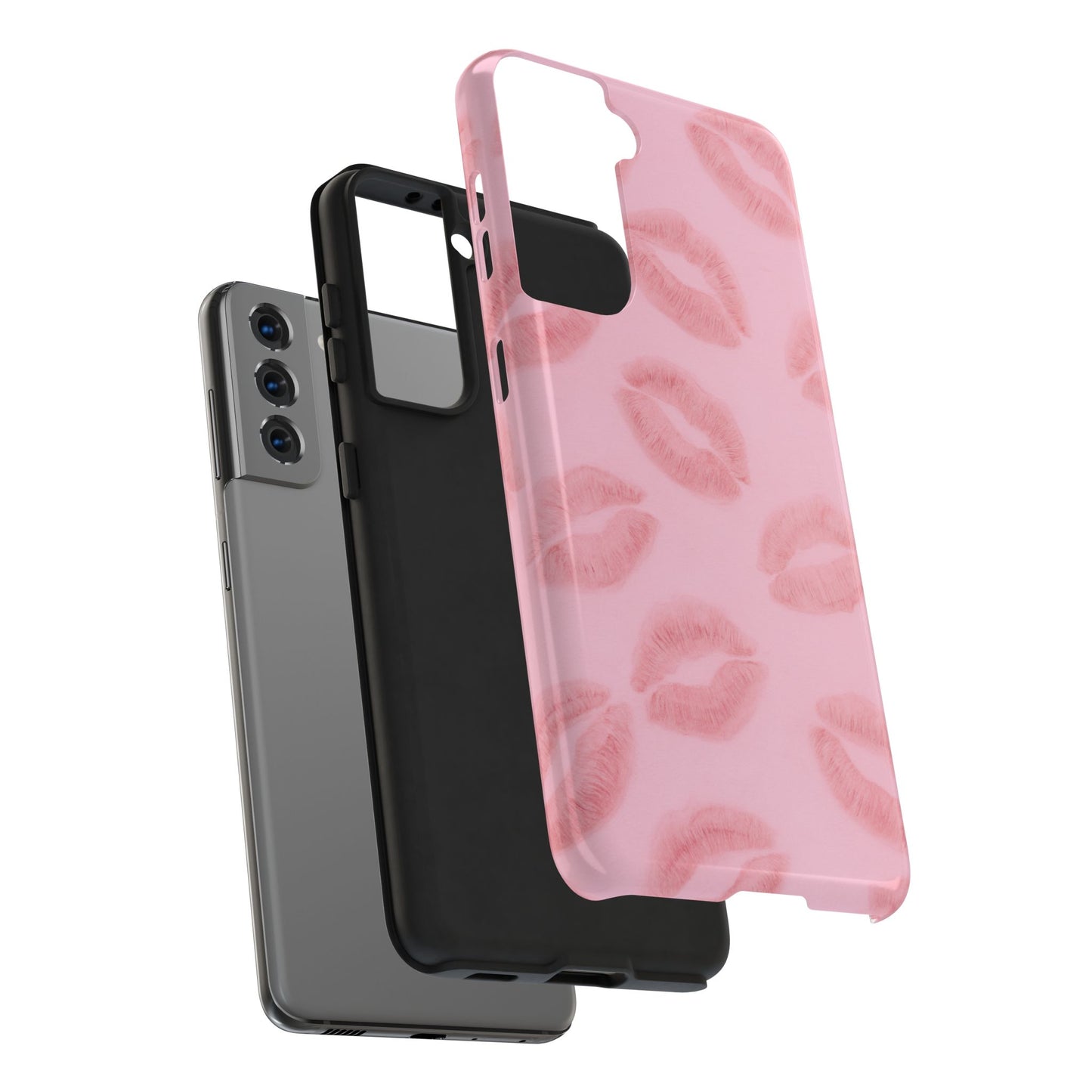 Pink Rosy Kisses - Protective Phone Case