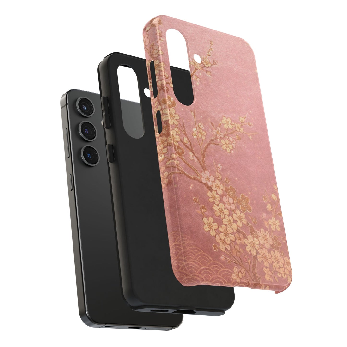 Pink Gold Cherry Blossom - Protective Phone Case