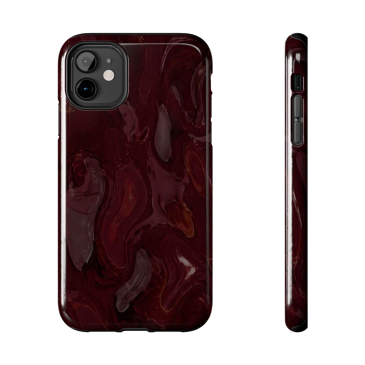 Glossy Maroon - Protective Phone Case