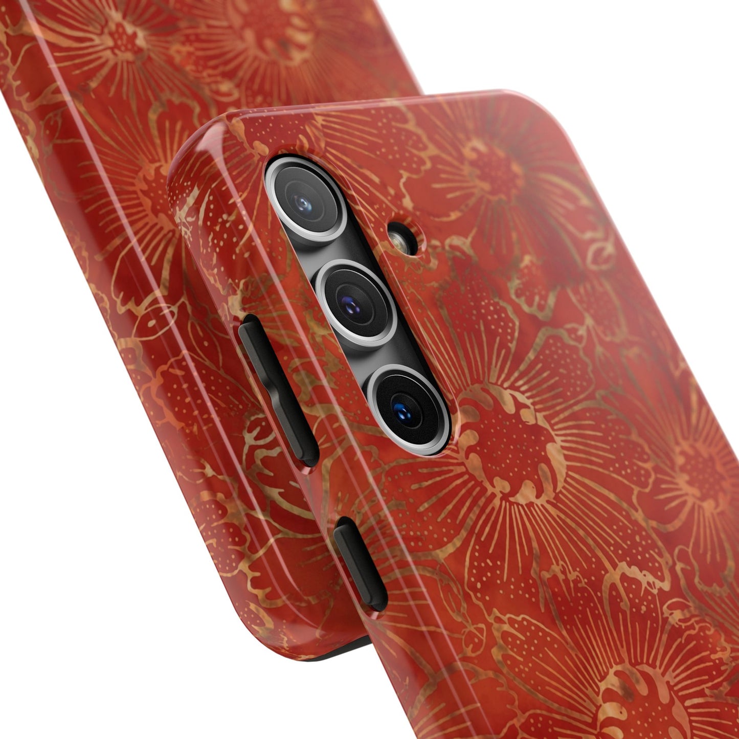 Radiant Red Florals - Protective Phone Case