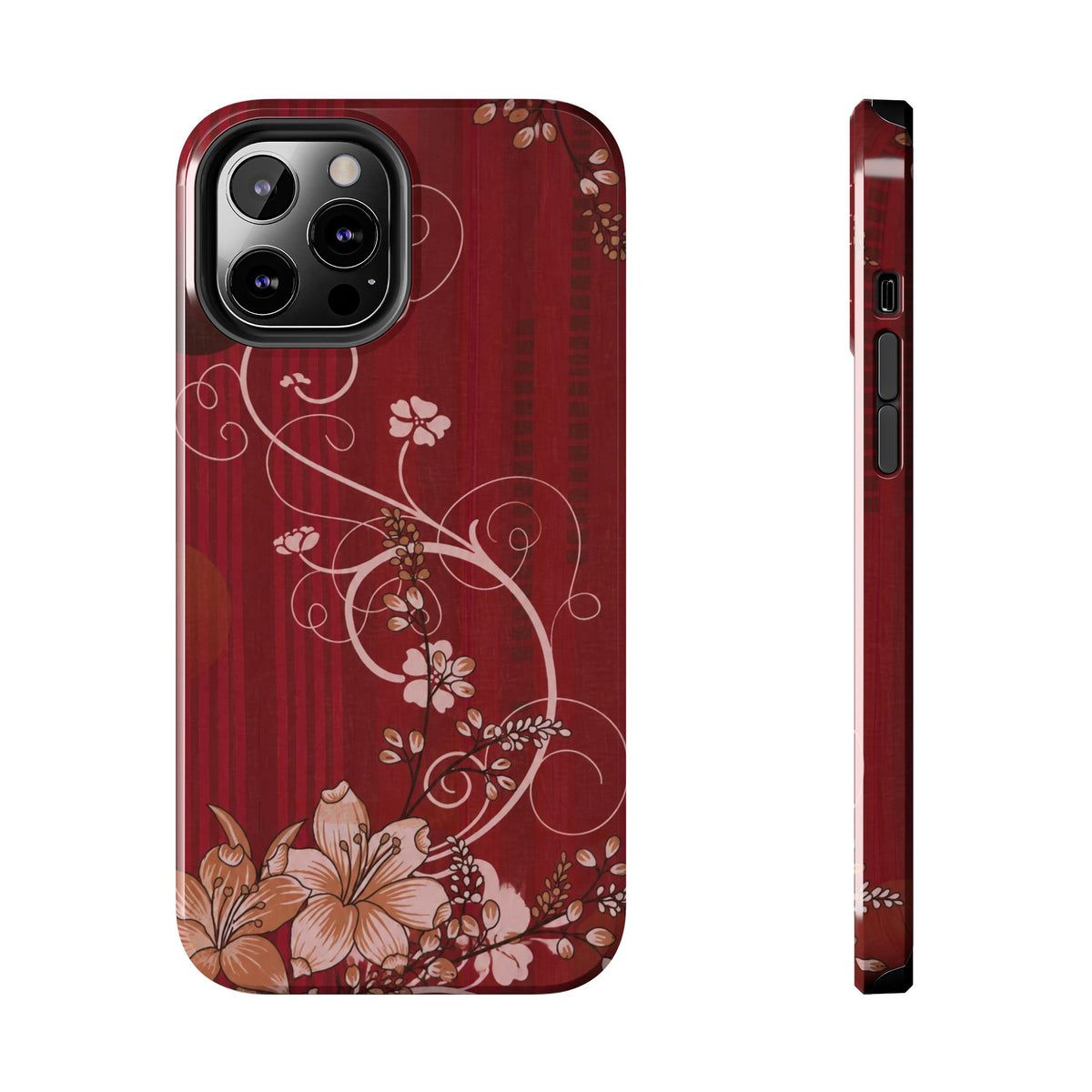 Crimson Bloom - Protective Phone Case