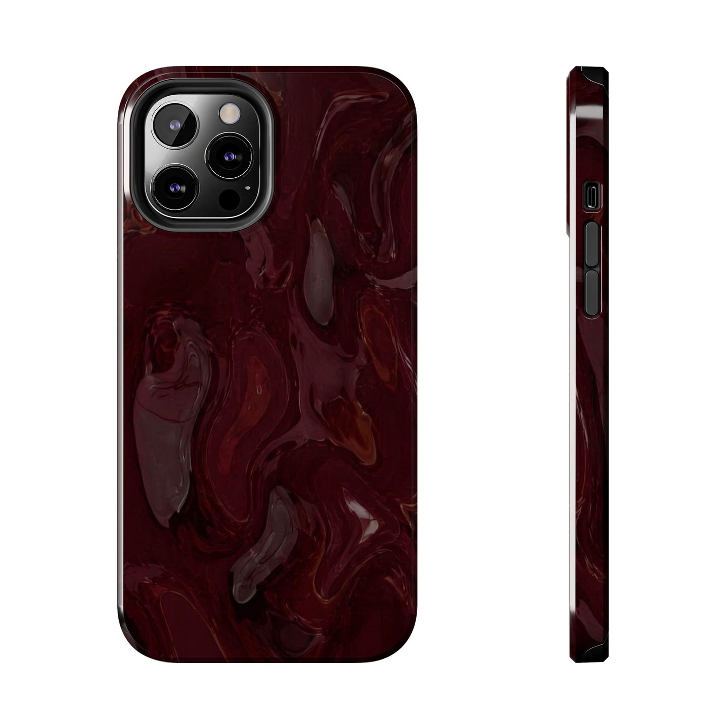 Glossy Maroon - Protective Phone Case