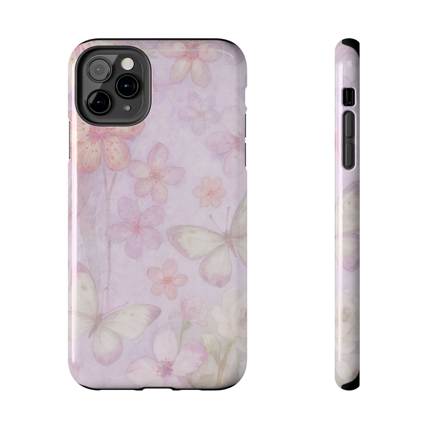 Lilac Butterfly - Protective Phone Case