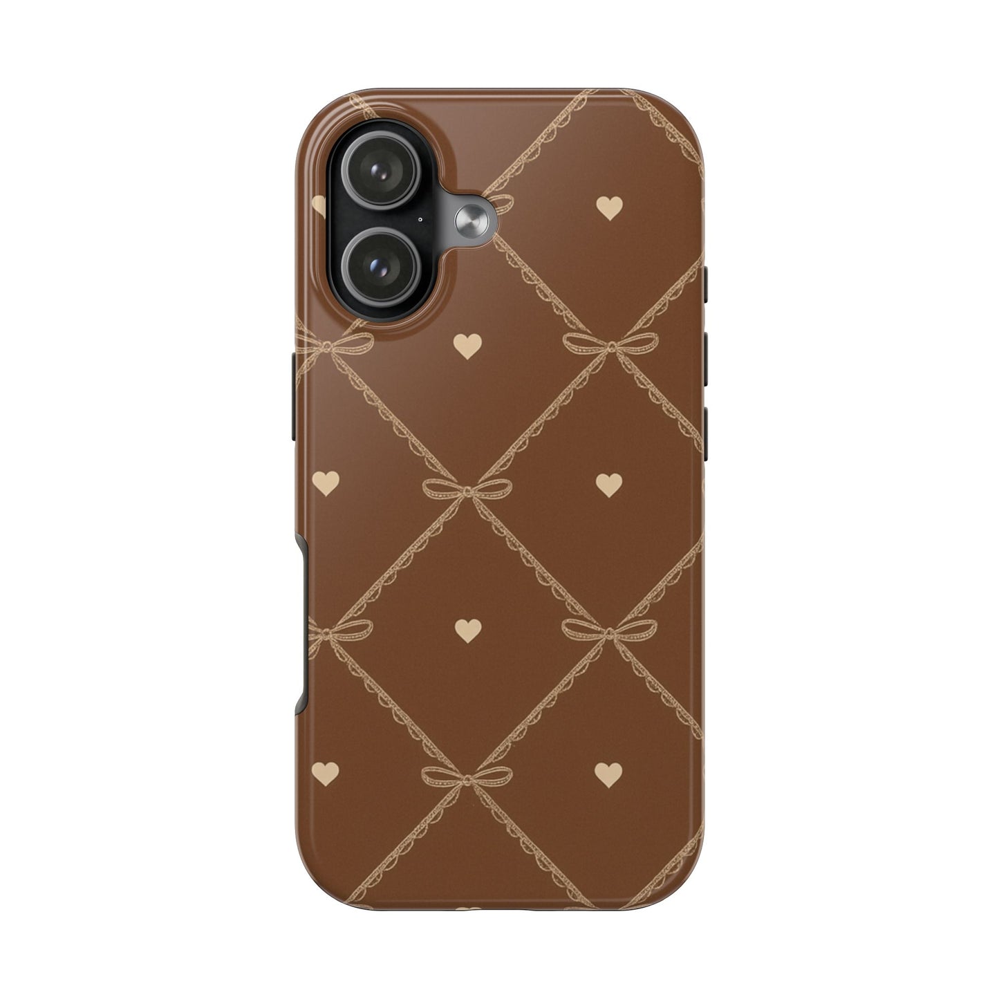 Chocolate Heart Ribbon - Protective Phone Case