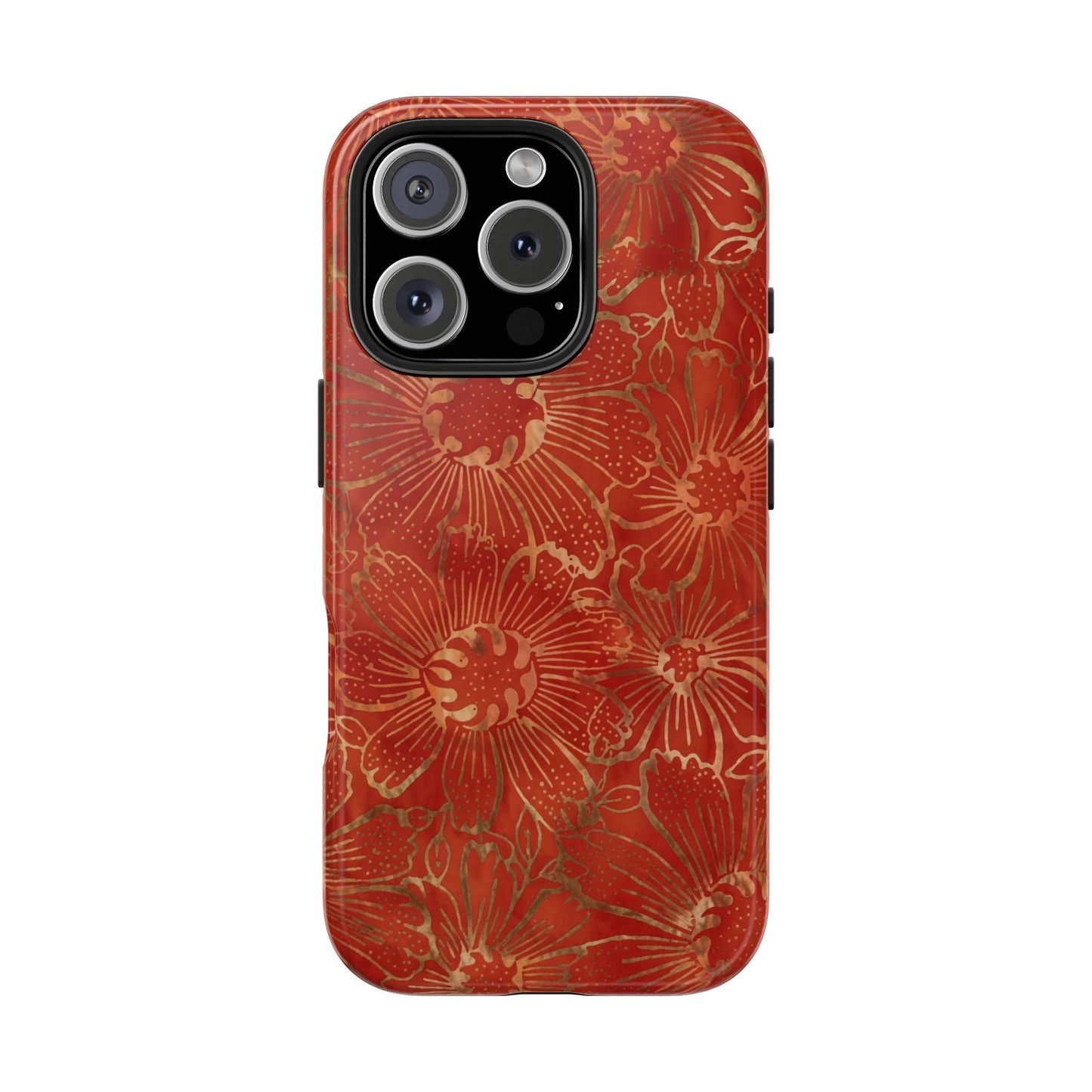 Radiant Red Florals - Protective Phone Case