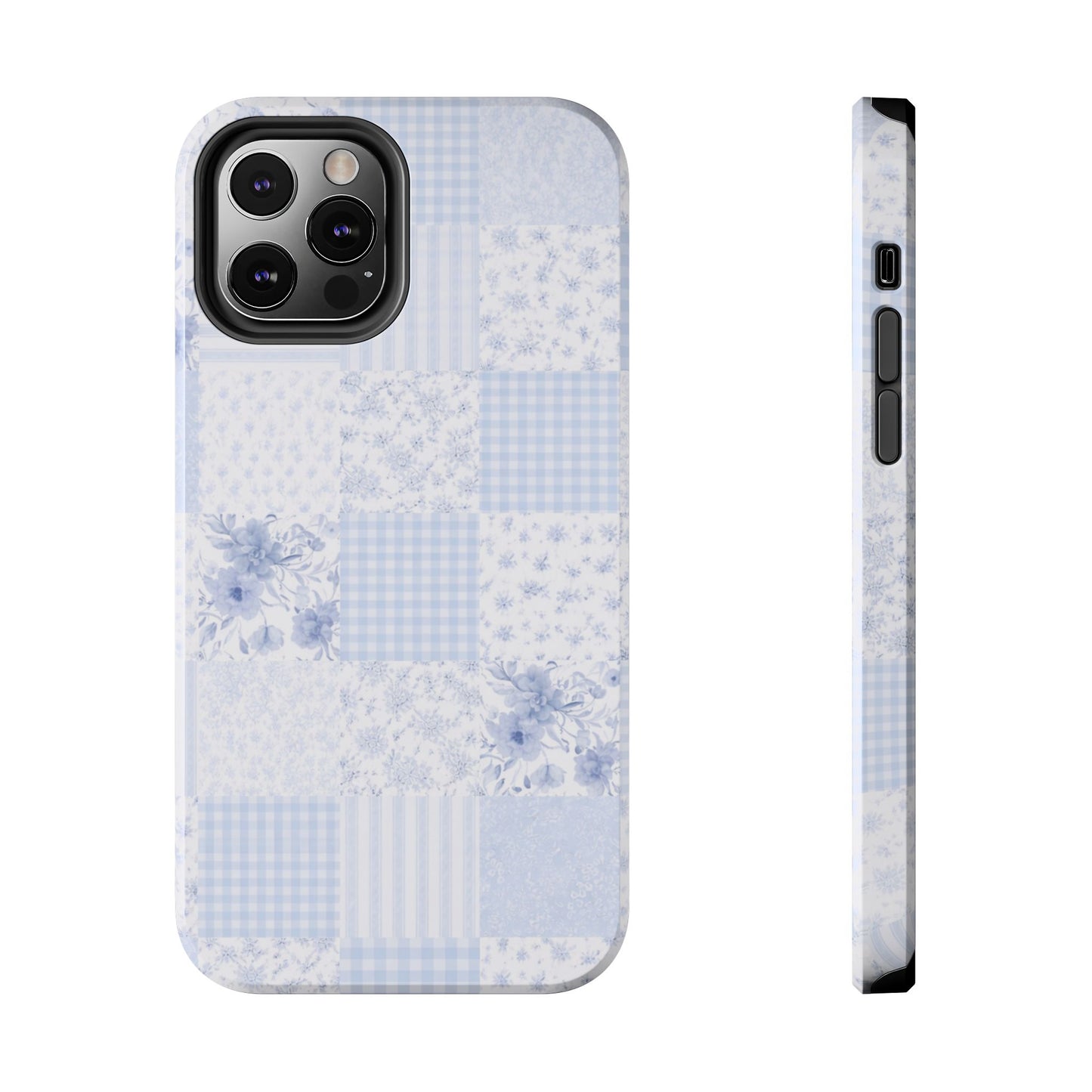 Baby Blue Plaid - Protective Phone Case