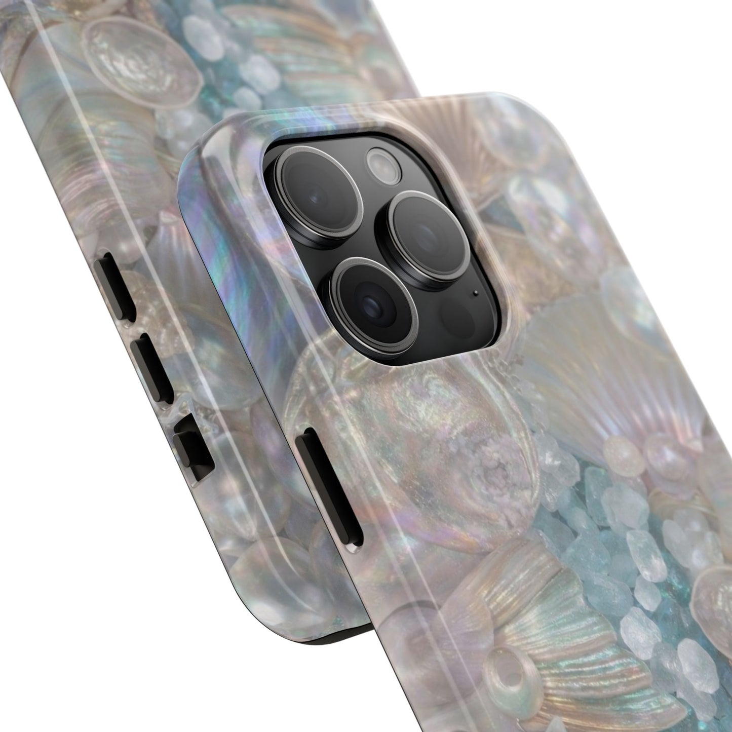 Aquamarine and Shells - Protective Phone Case