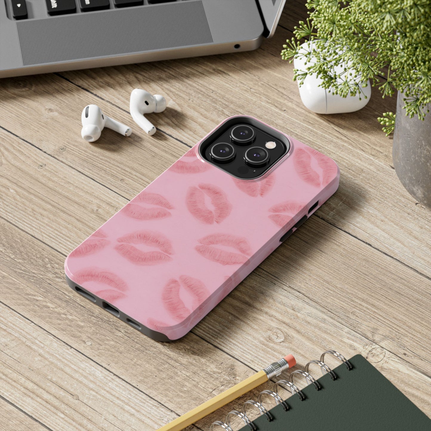 Pink Rosy Kisses - Protective Phone Case