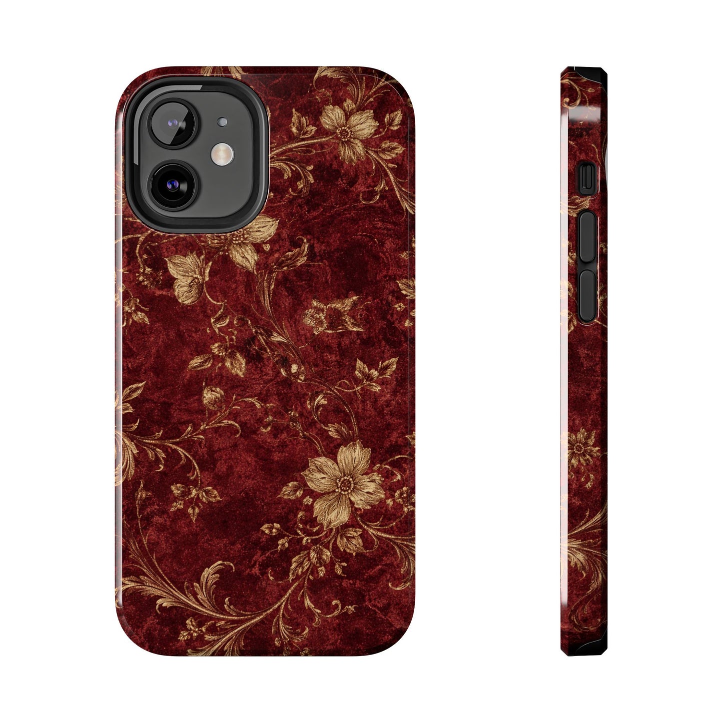Floral Burgundy - Protective Phone Case