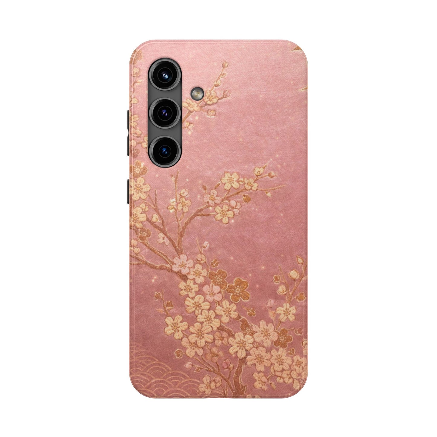 Pink Gold Cherry Blossom - Protective Phone Case