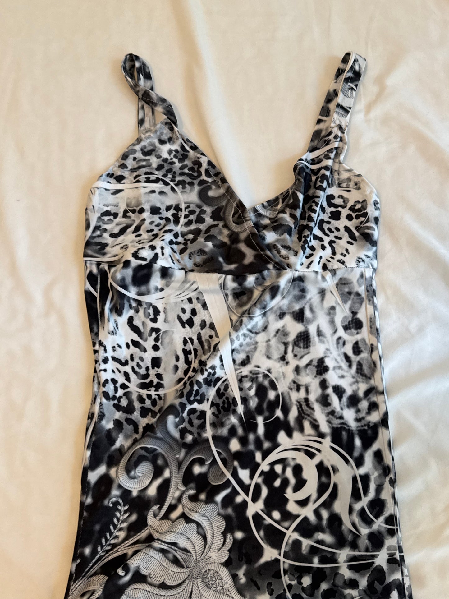 Y2K Black and White Fitted Top