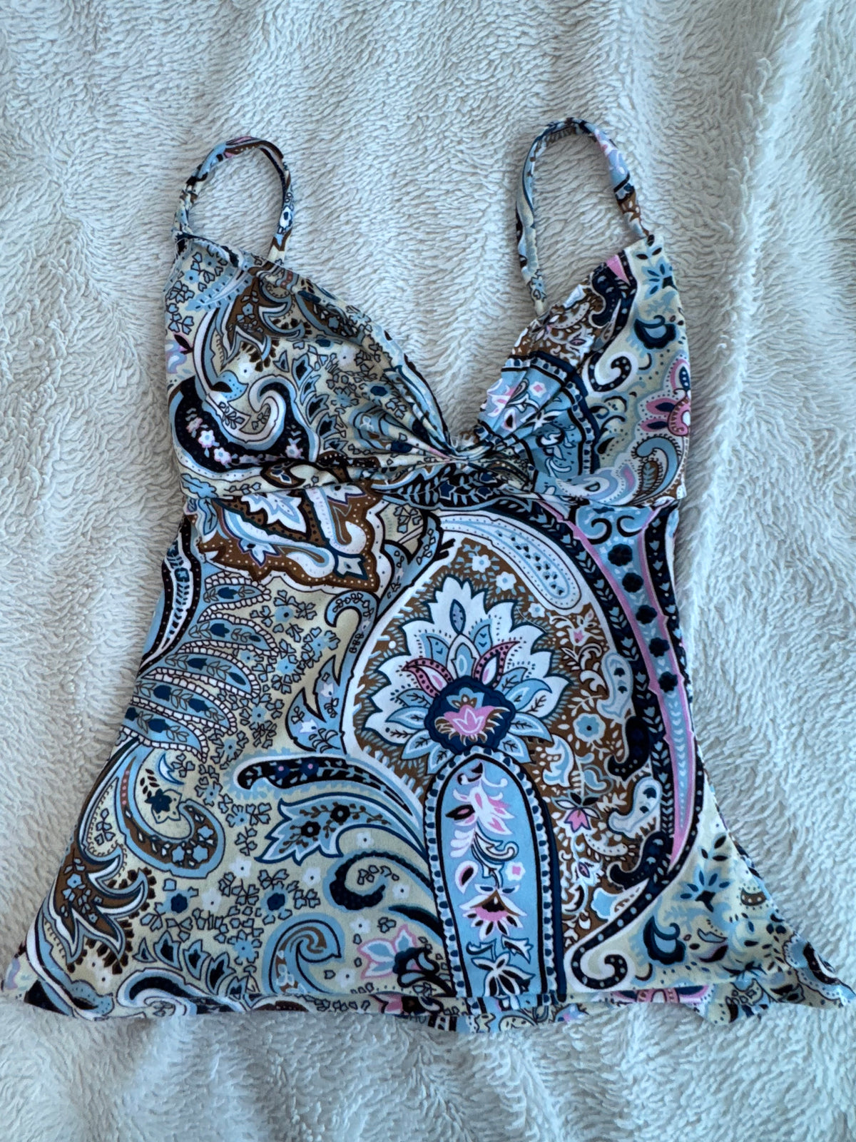 Paisley Cami Top with Ruching