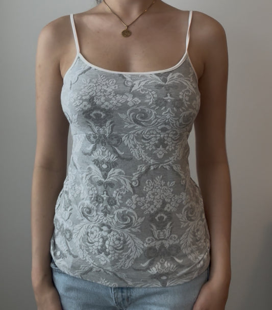 Grey Babydoll Cami with Pretty Design