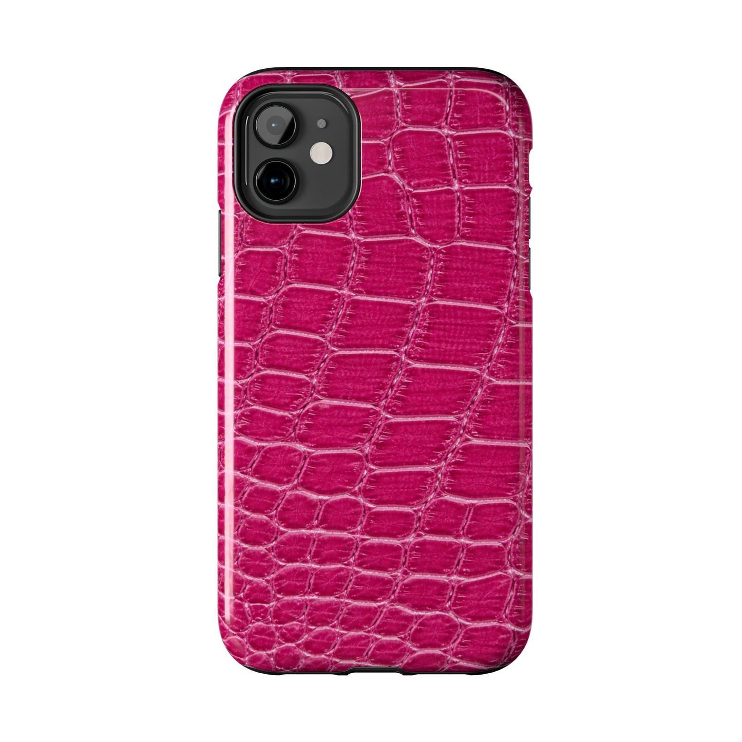 Pink Crocodile Pattern - Protective Phone Case