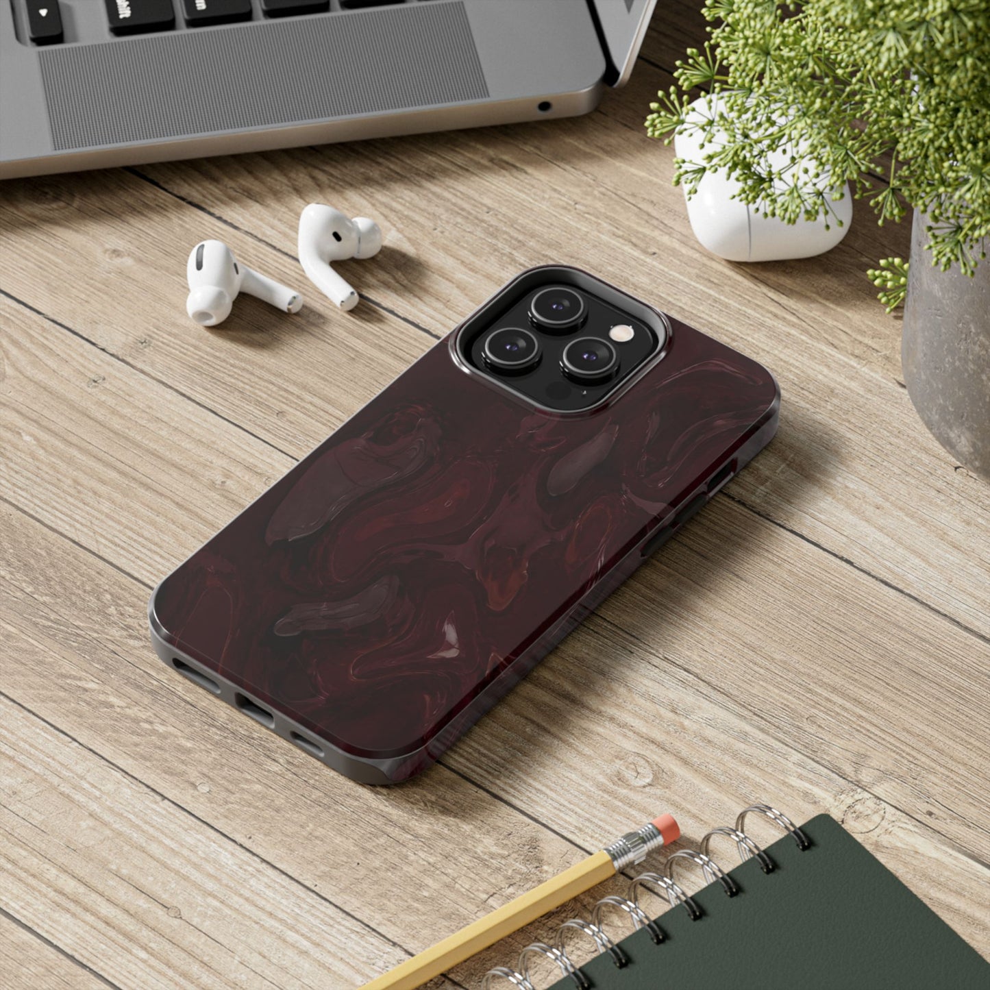 Glossy Maroon - Protective Phone Case
